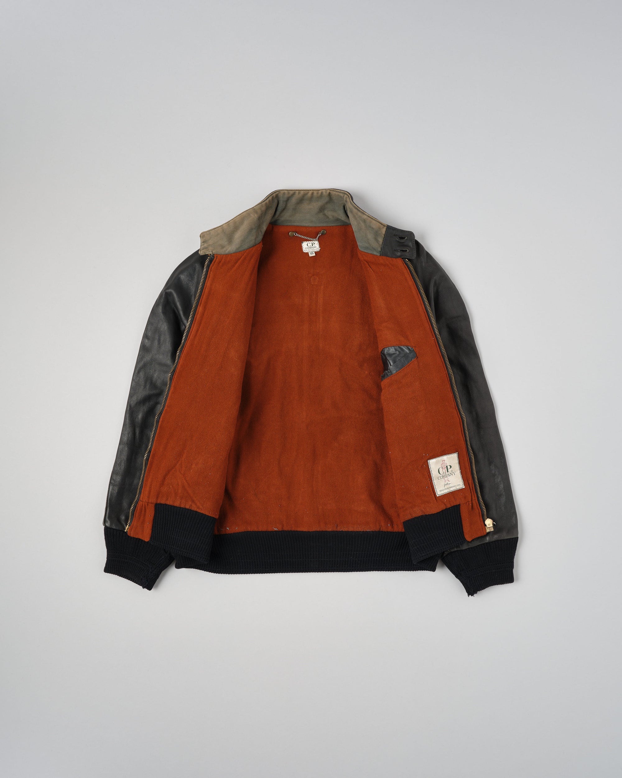［88AW］Old C.P.Company Black Leather Blouson Size.50