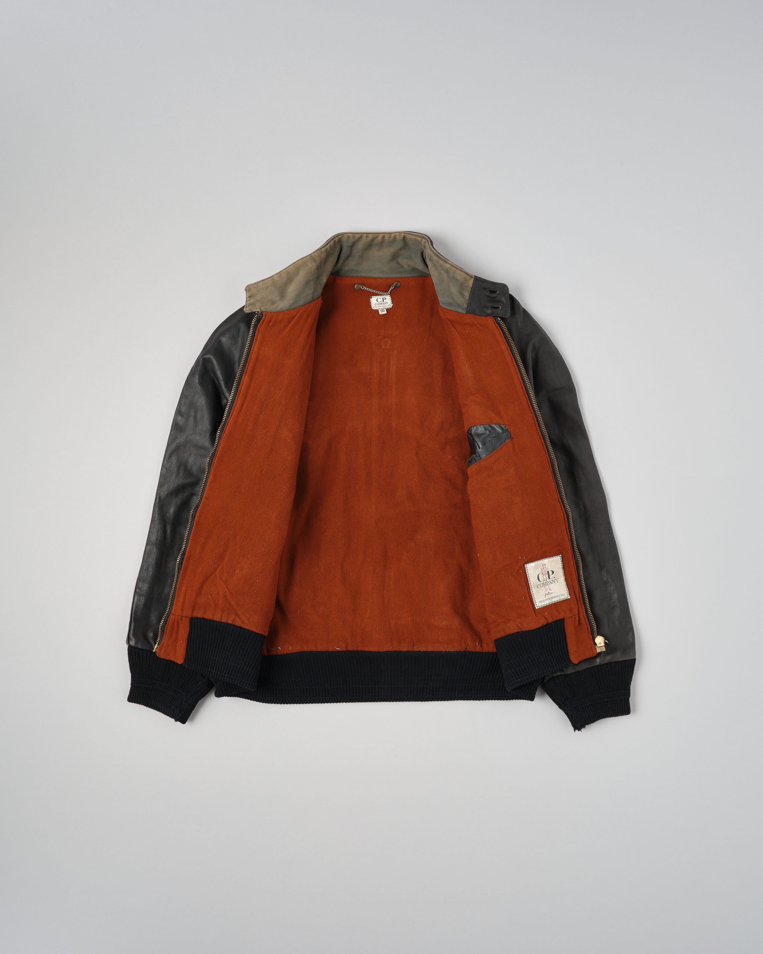 【88AW】Old C.P.Company Black Leather Blouson Size.50