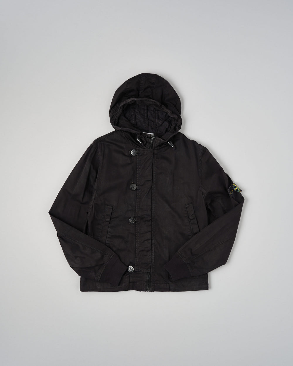 【06AW】Old STONE ISLAND Garment Dyed Cotton Hooded Short Jacket Size.S "RASO GOMMATO"