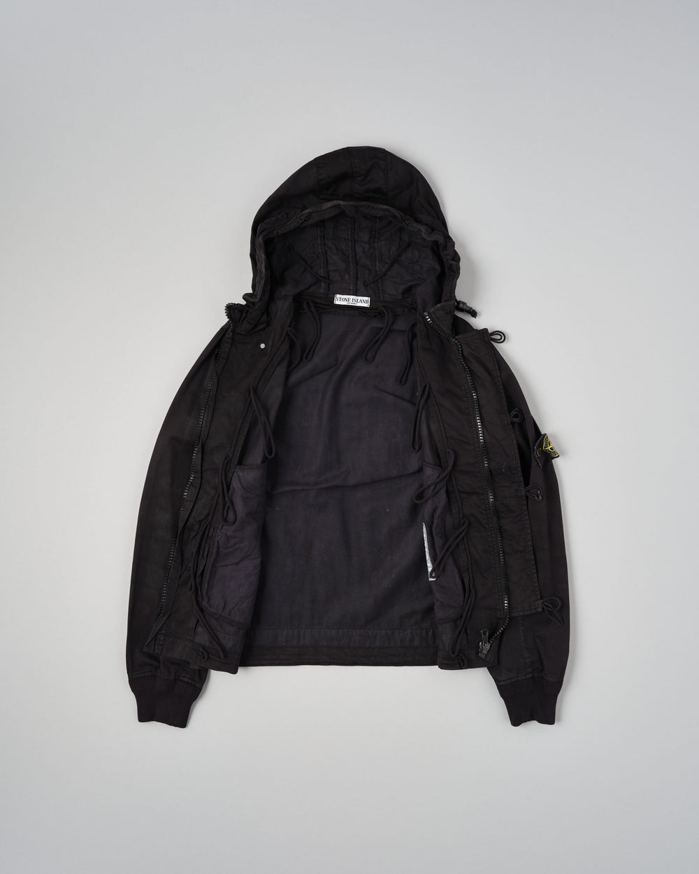 【06AW】Old STONE ISLAND Garment Dyed Cotton Hooded Short Jacket Size.S "RASO GOMMATO"