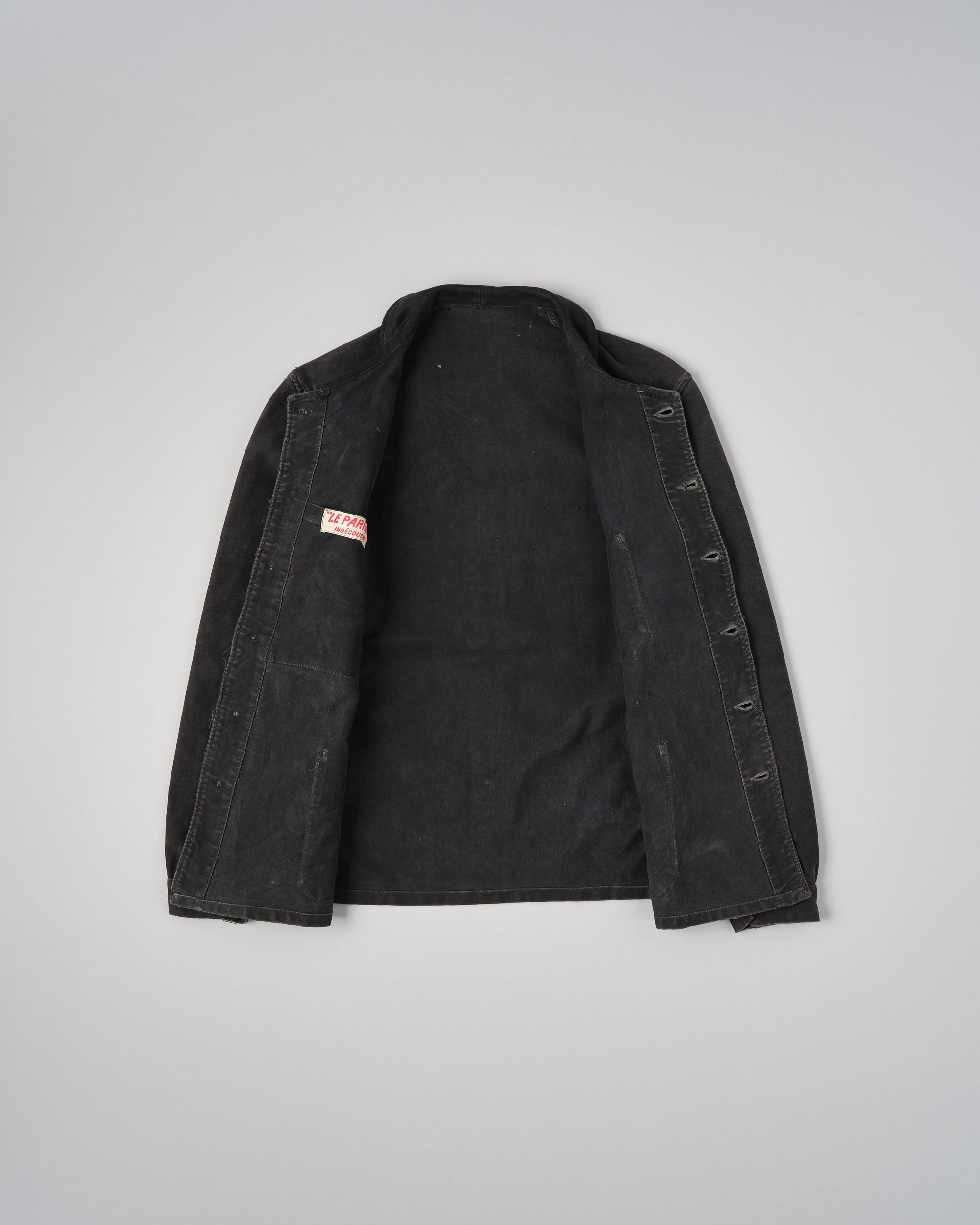 ［~40's］French Vintage Black Moleskin Work Jacket "6 Buttons"
