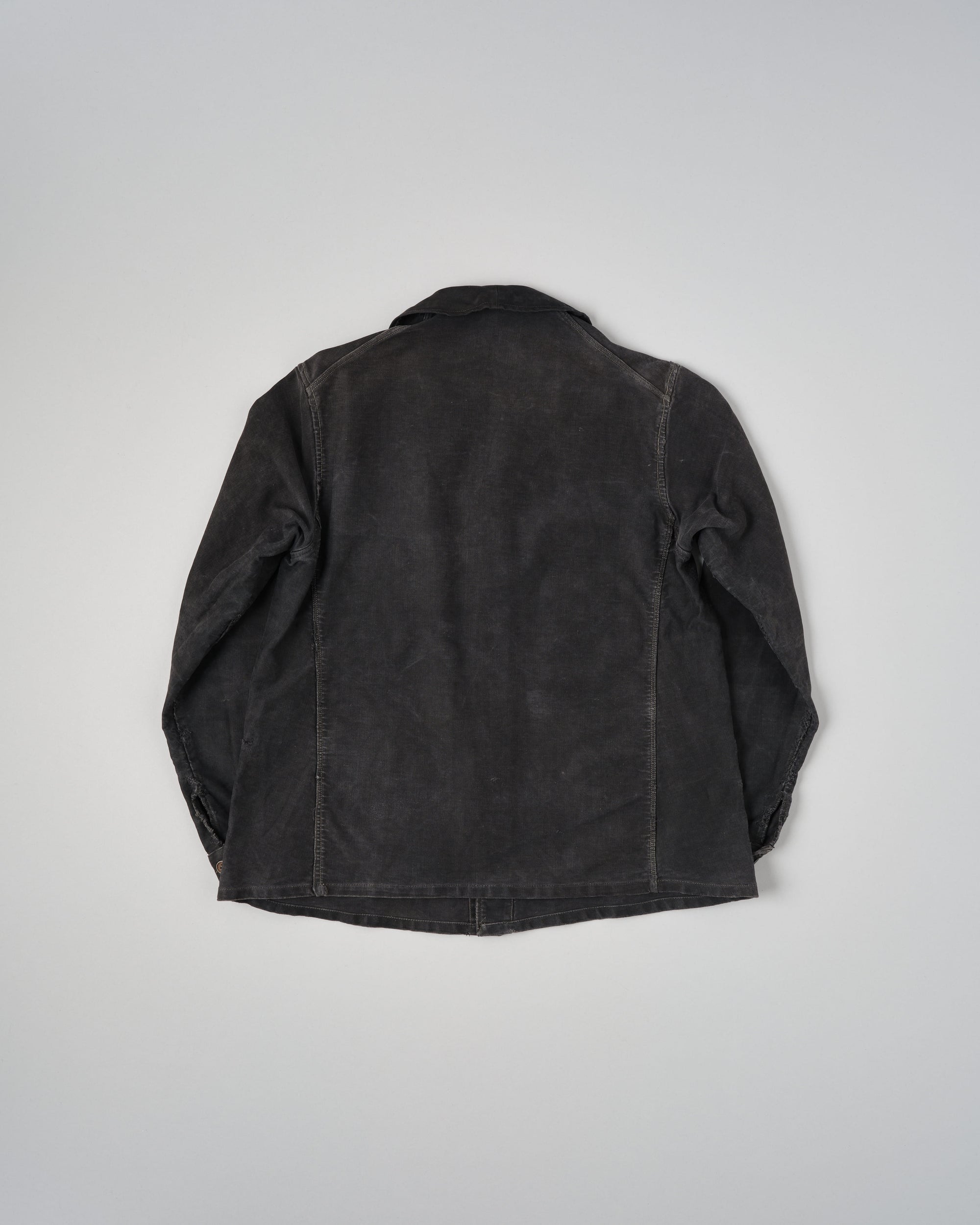 ［~40's］French Vintage Black Moleskin Work Jacket "6 Buttons"