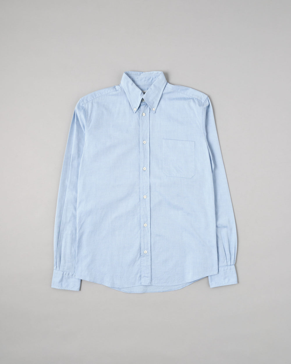 ［~00's］Old Hermès Paris Cotton Oxford B.D Shirt With Sellier Button Size.37