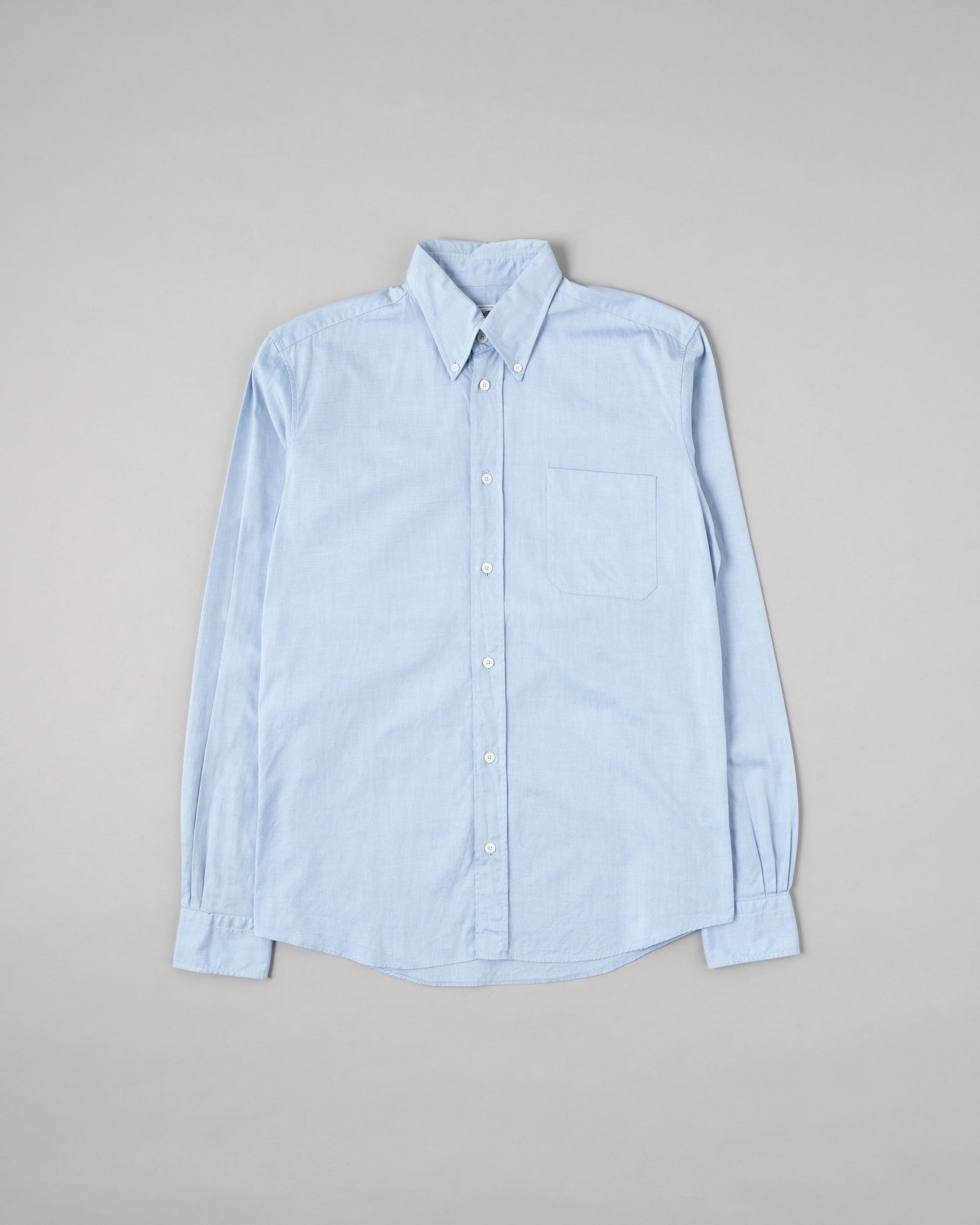 ［~00's］Old Hermès Paris Cotton Oxford B.D Shirt With Sellier Button Size.37