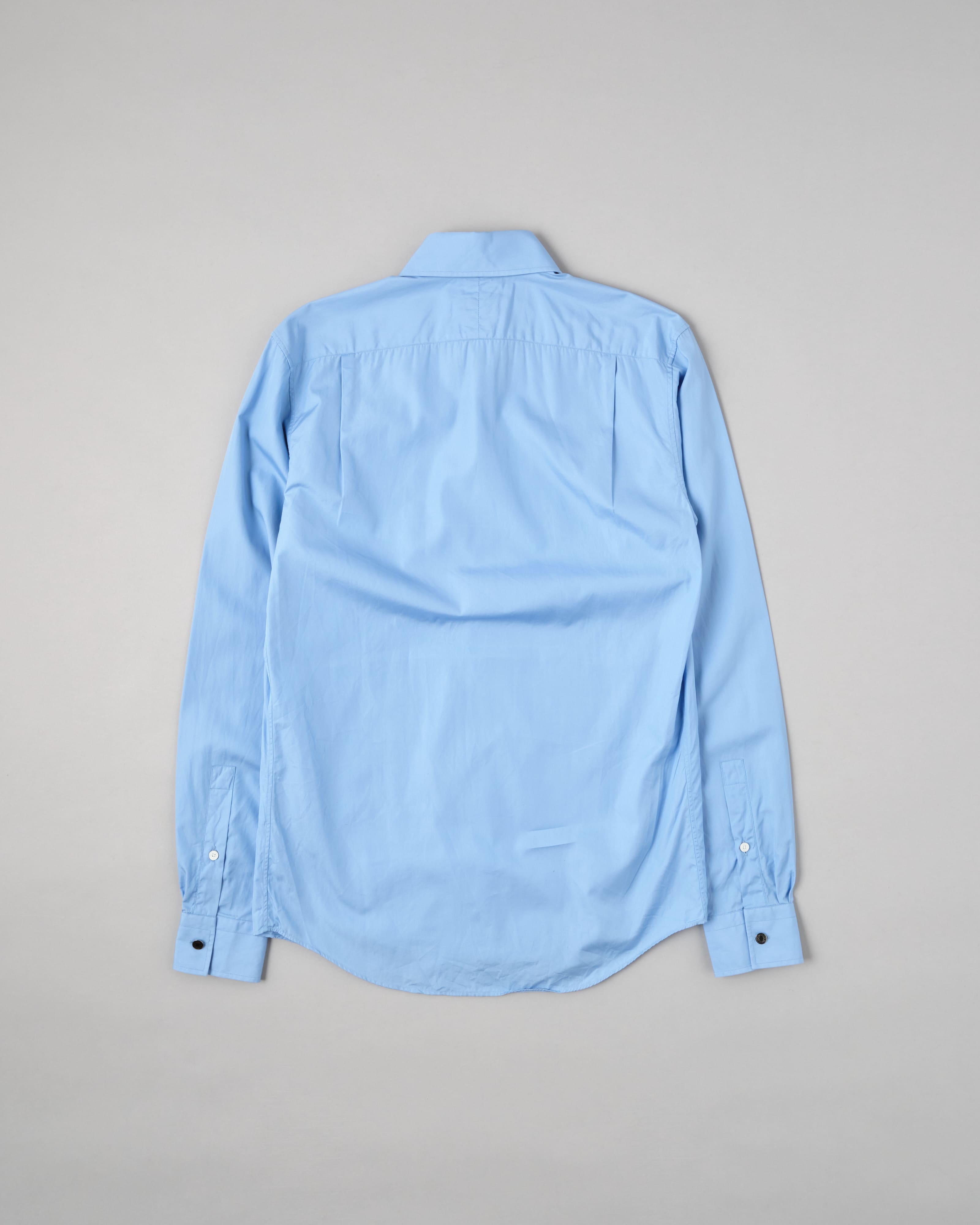 [~ 00's] Old Hermès Paris Cotton Poplin Shirt avec une taille de bouton Sellier.37