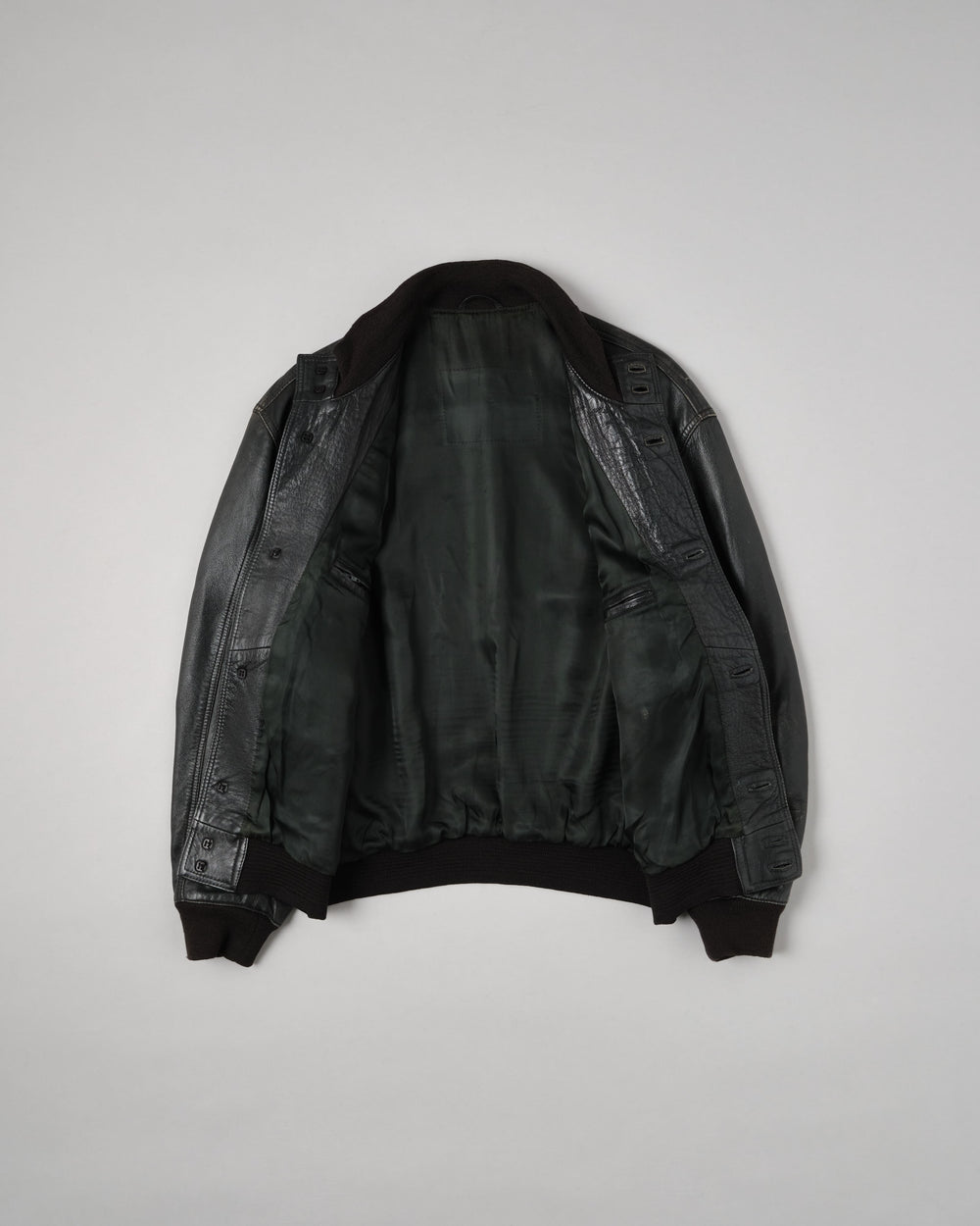 【~80's】Italian Vintage Valstarino Type Black Leather Blouson