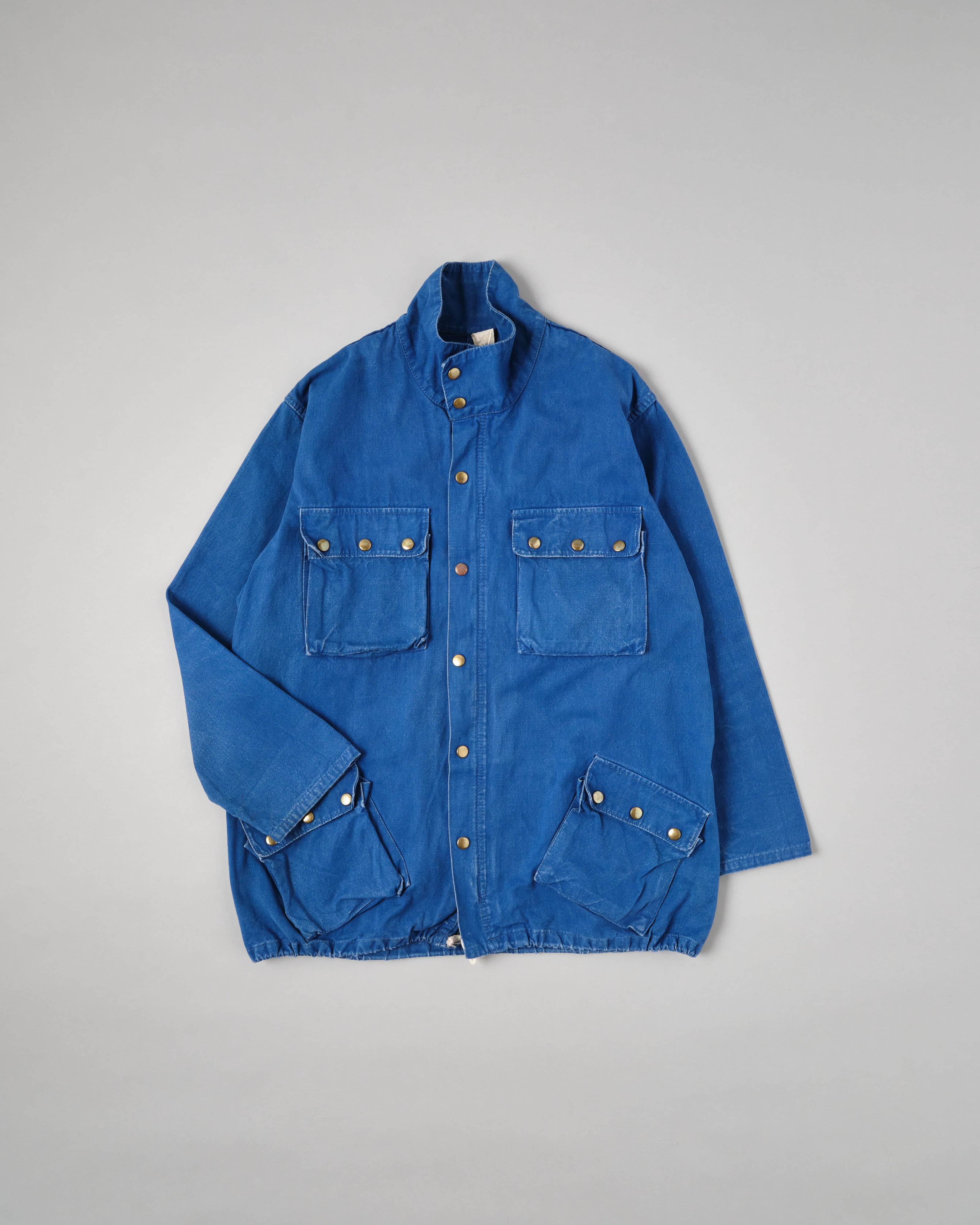 【~80’s】French Vintage TAP47 Motif Blue Cotton Paratrooper Type Jacket Size.L