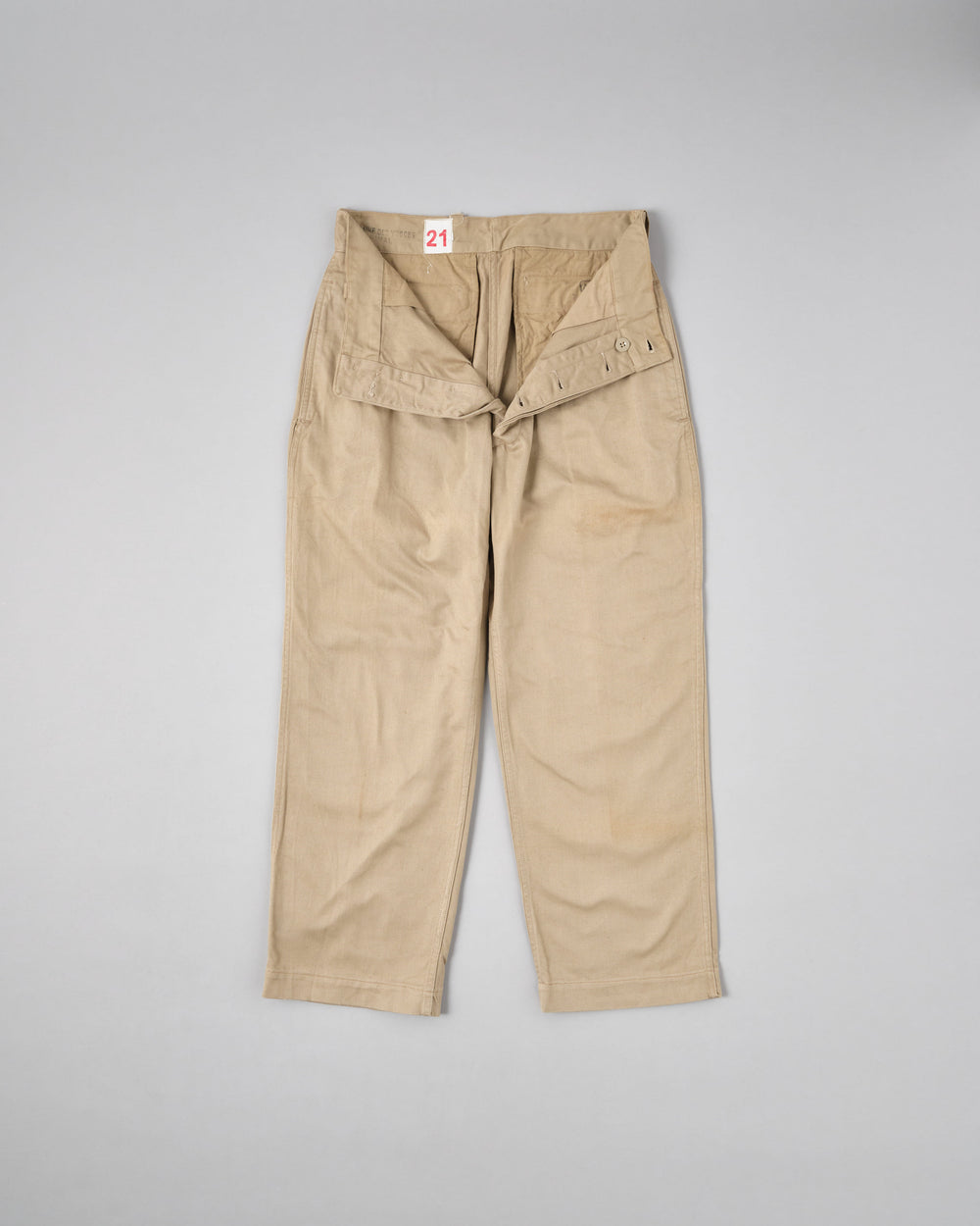 ［~50's］French Army M52 Chino Trousers Size.21