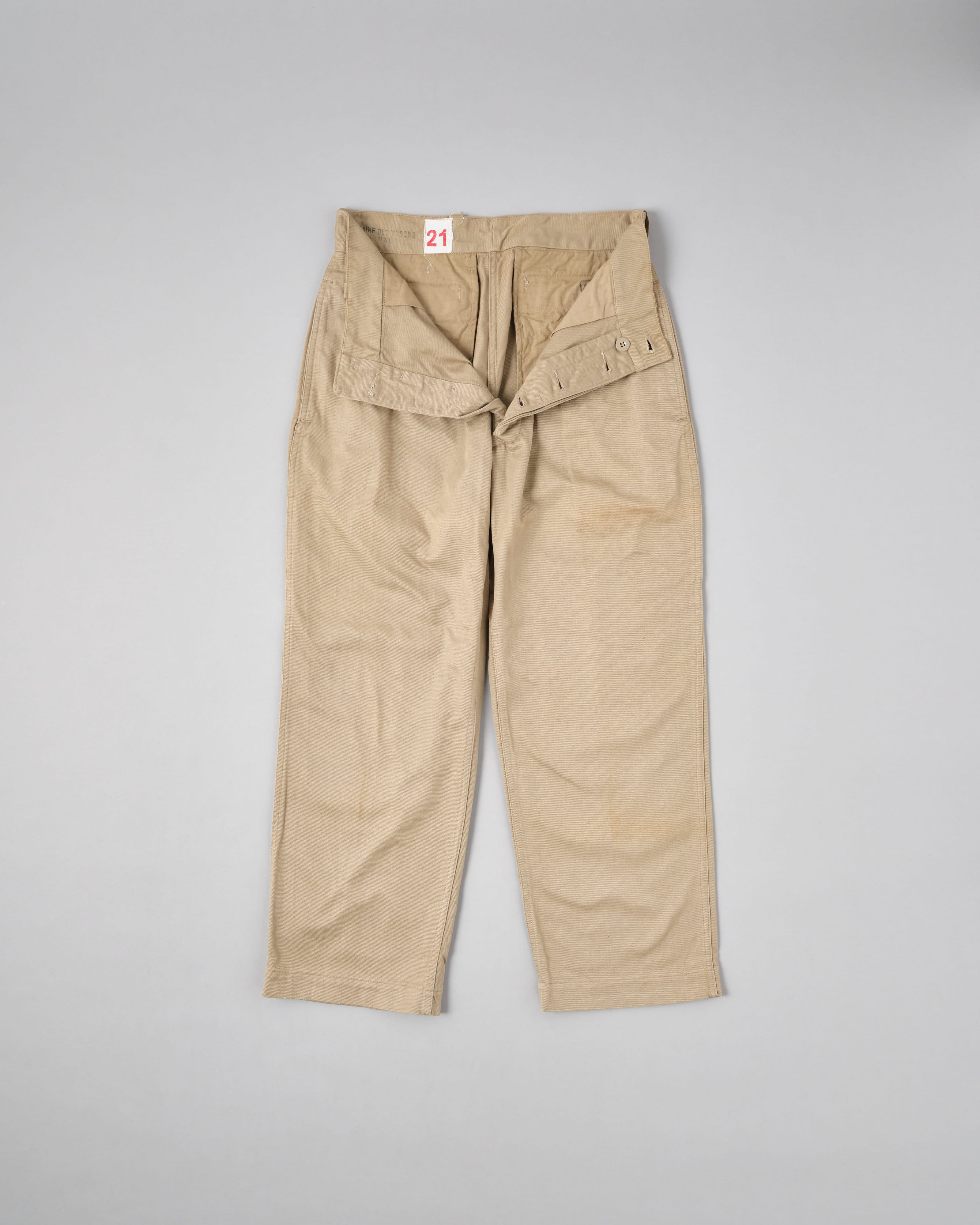[~ 50's] Taille des pantalons chino de l'armée française M52.21