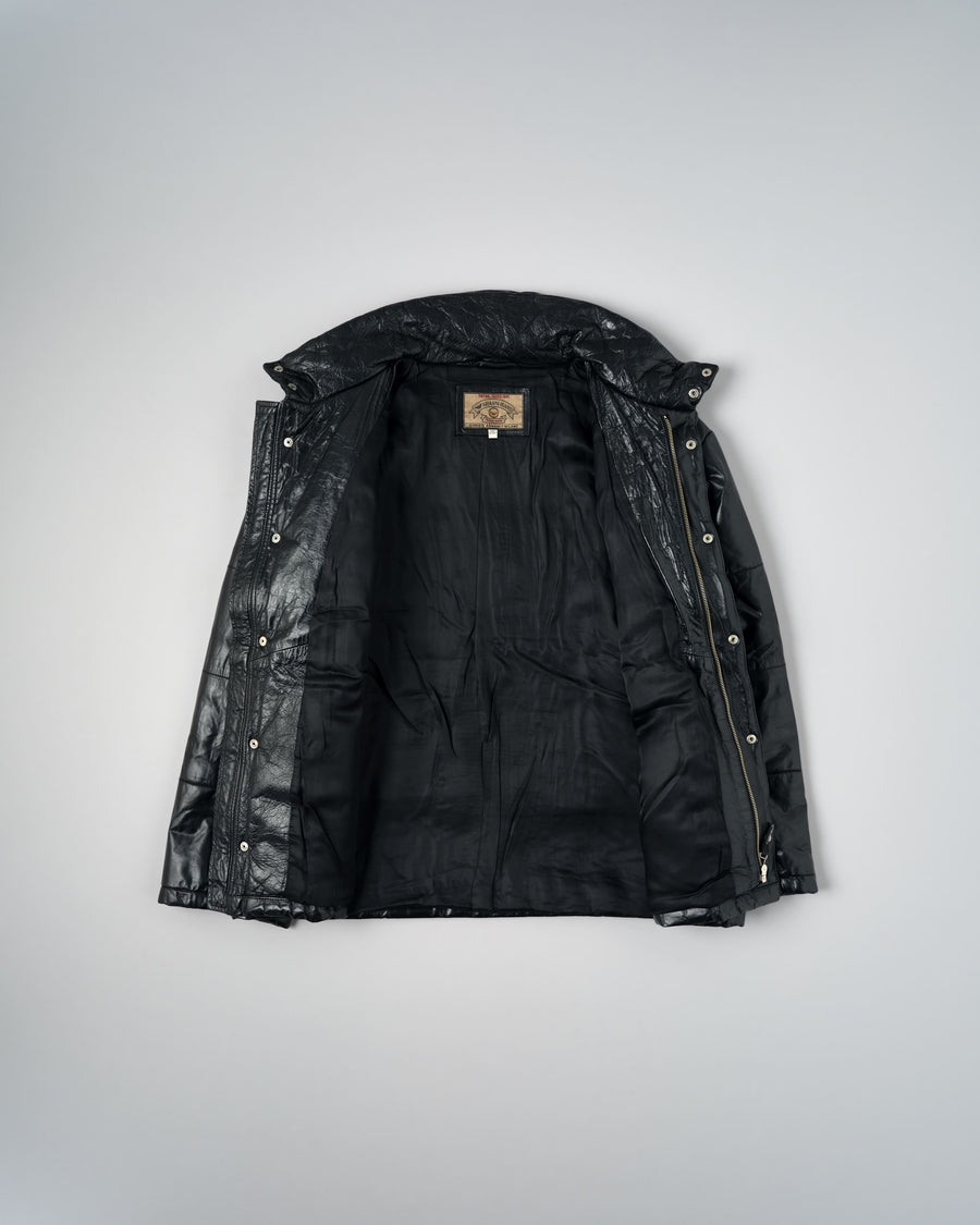 Vue d'ensemble de ［~90’s］Old ARMANI JEANS Black Leather Puffer Jacket Size.52