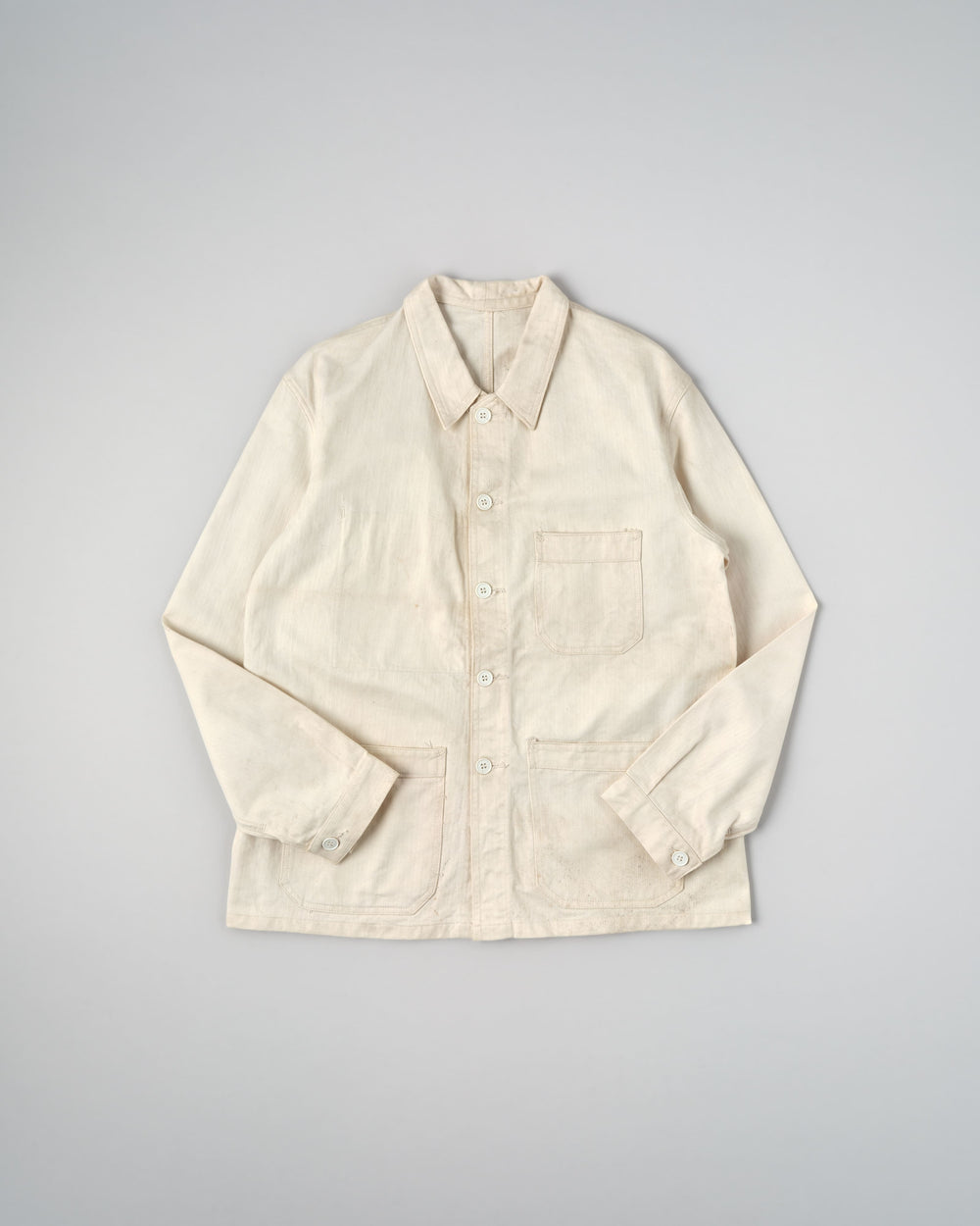 【~50's】French Vintage HBT Cotton Work Jacket "Vulcain"