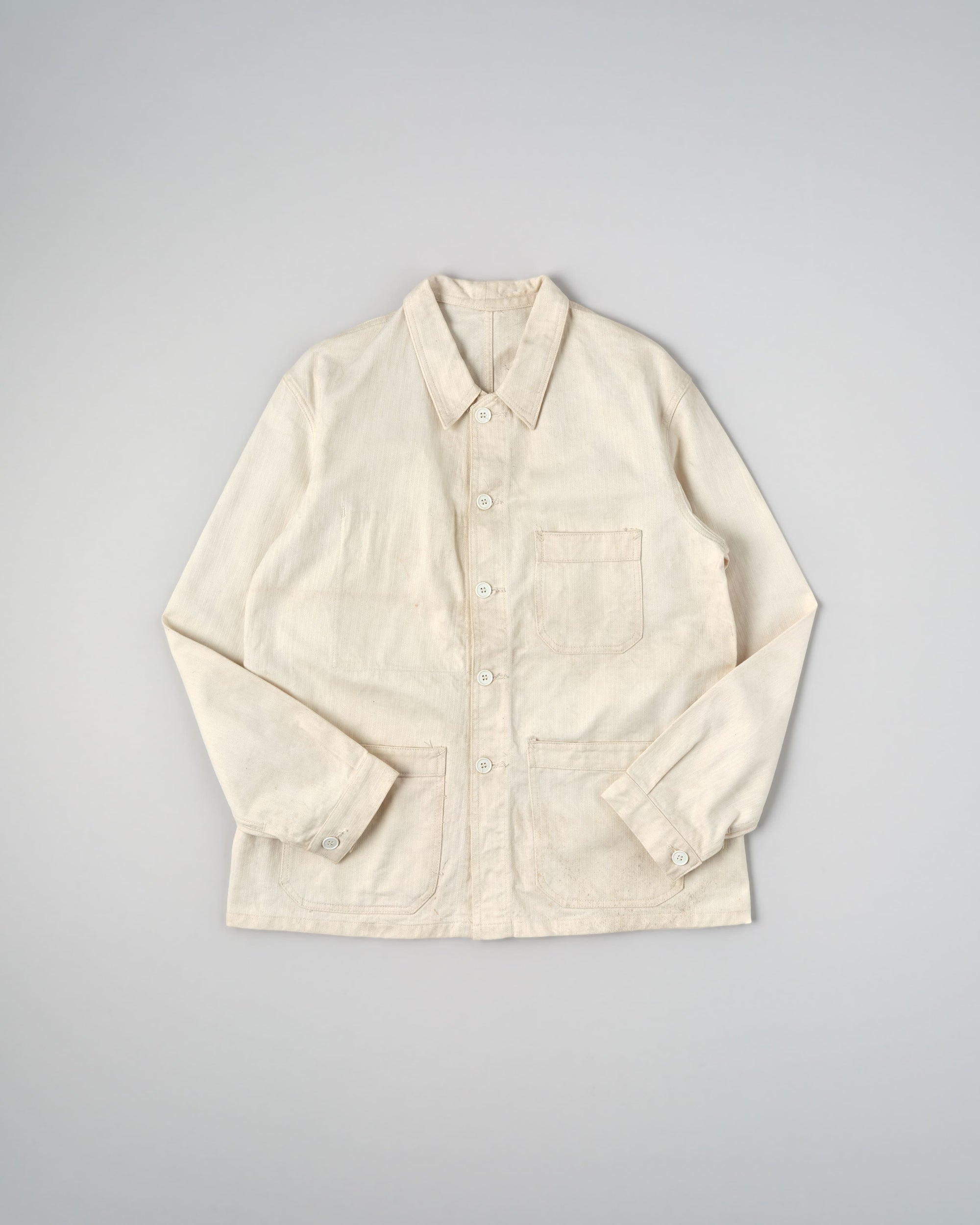 【~50's】French Vintage HBT Cotton Work Jacket "Vulcain"