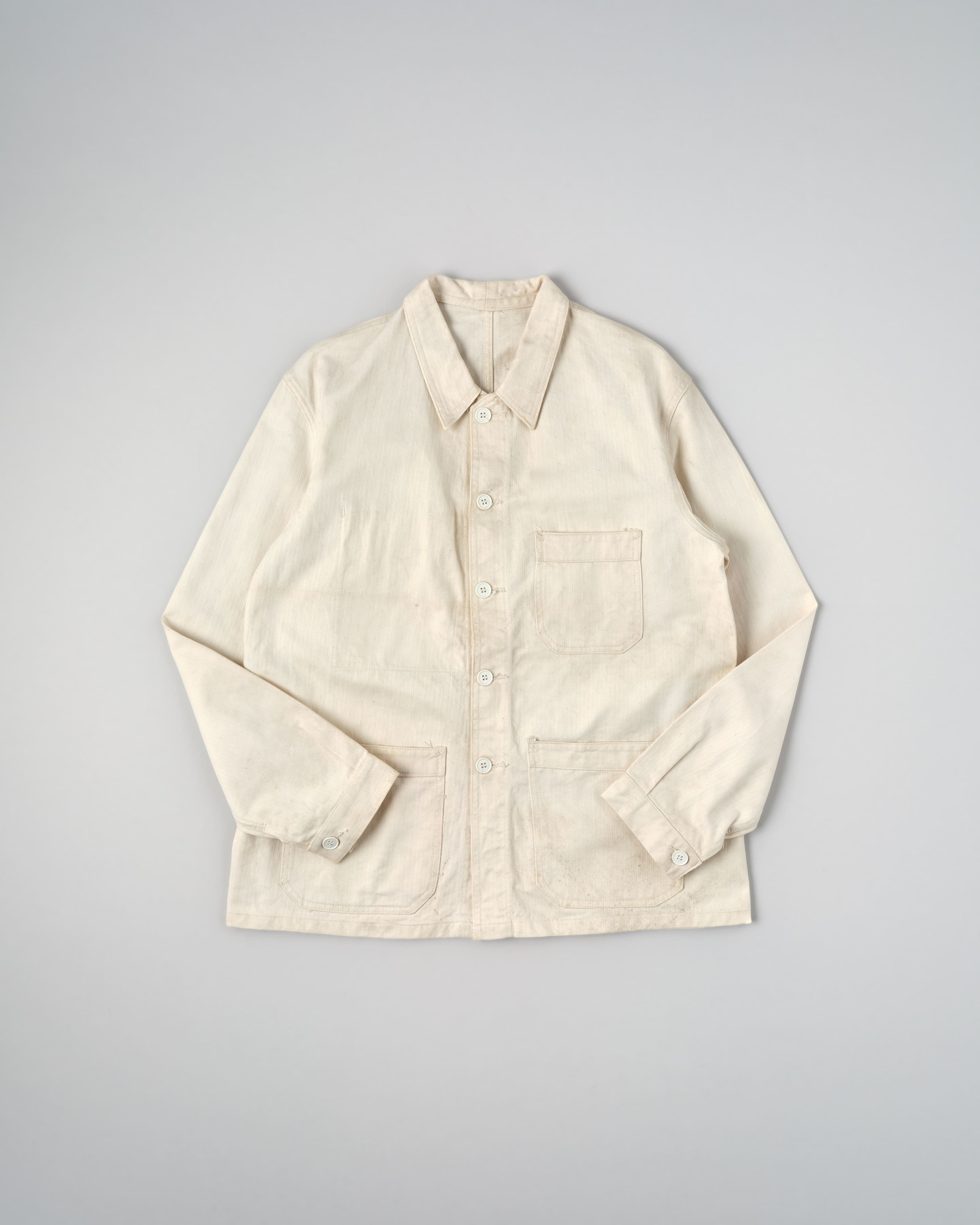 【~50's】French Vintage HBT Cotton Work Jacket "Vulcain"