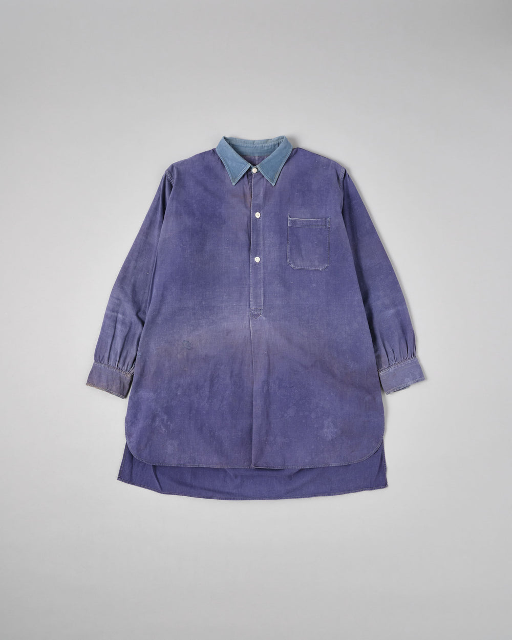 ［~40’s］French Vintage Indigo Metis Grandpa Shirt