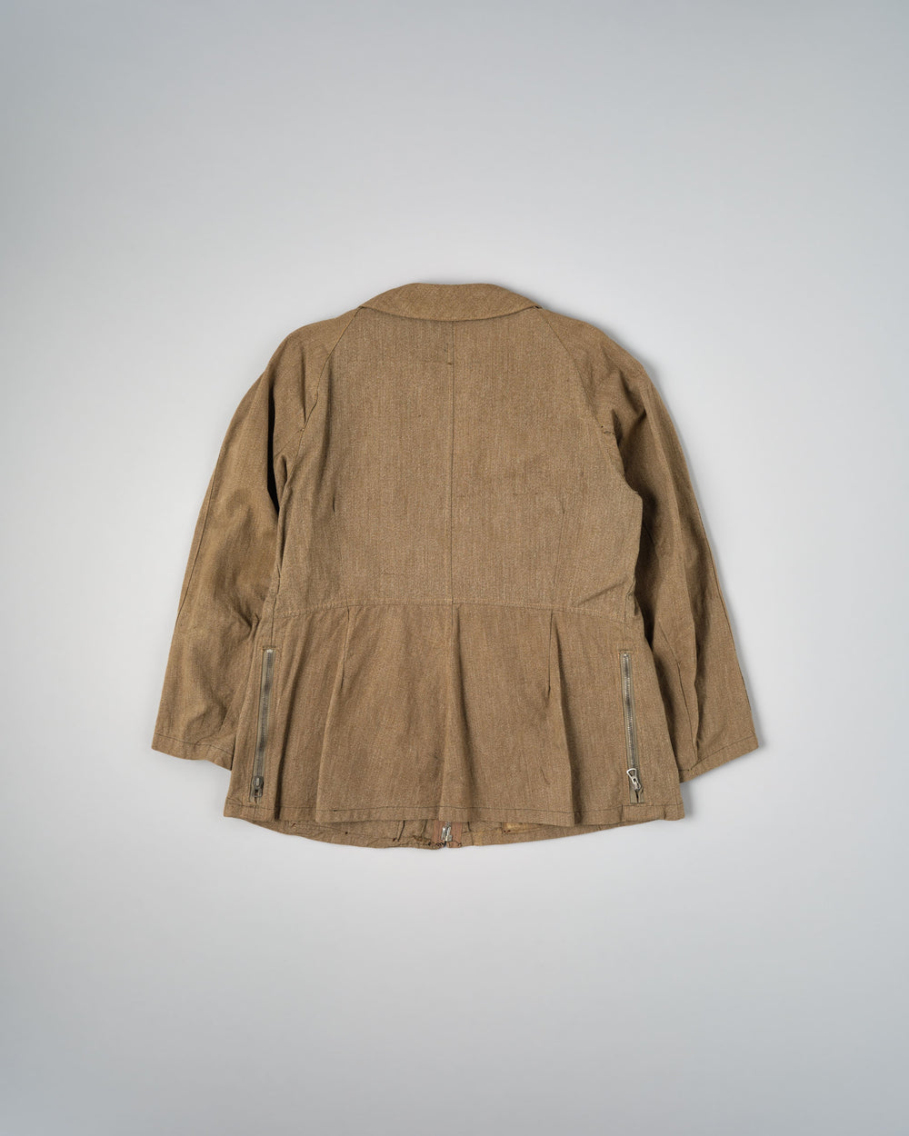 ［~40’s］WWII German Air Force Brown Salt & Pepper Cotton Summer Flight Jacket "Tailor Made" "Luftwaffe"
