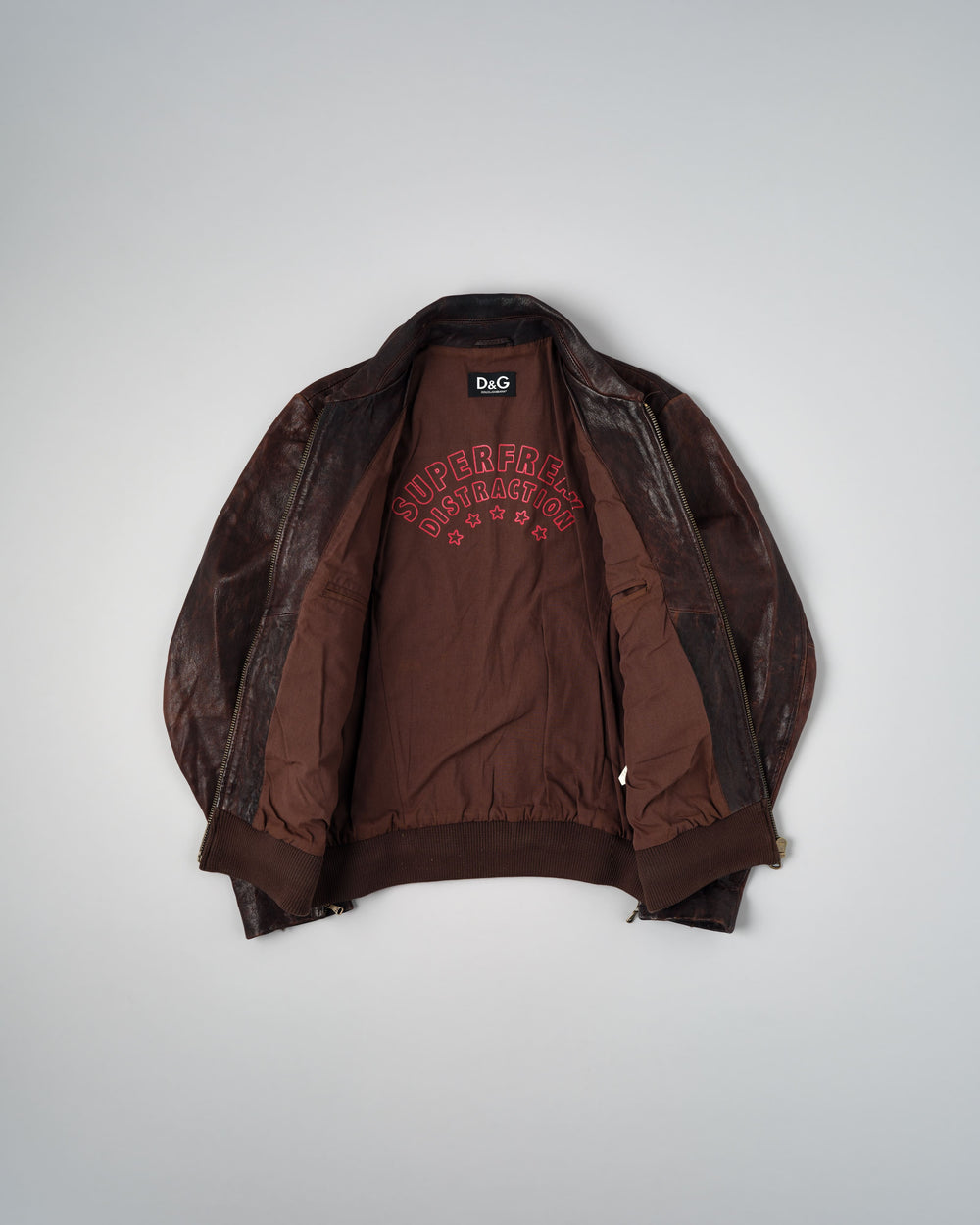 ［~00’s］Old DOLCE&GABBANA Multi Pocket Leather Jacket Size.50