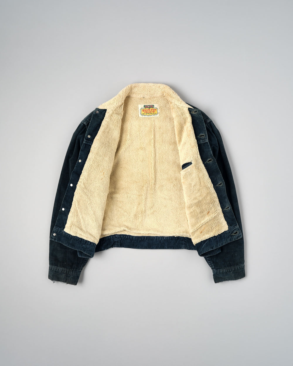 ［~70's］Vintage Levi's Slim Fit Boa Lined Corduroy Trucker Jacket "Big E"