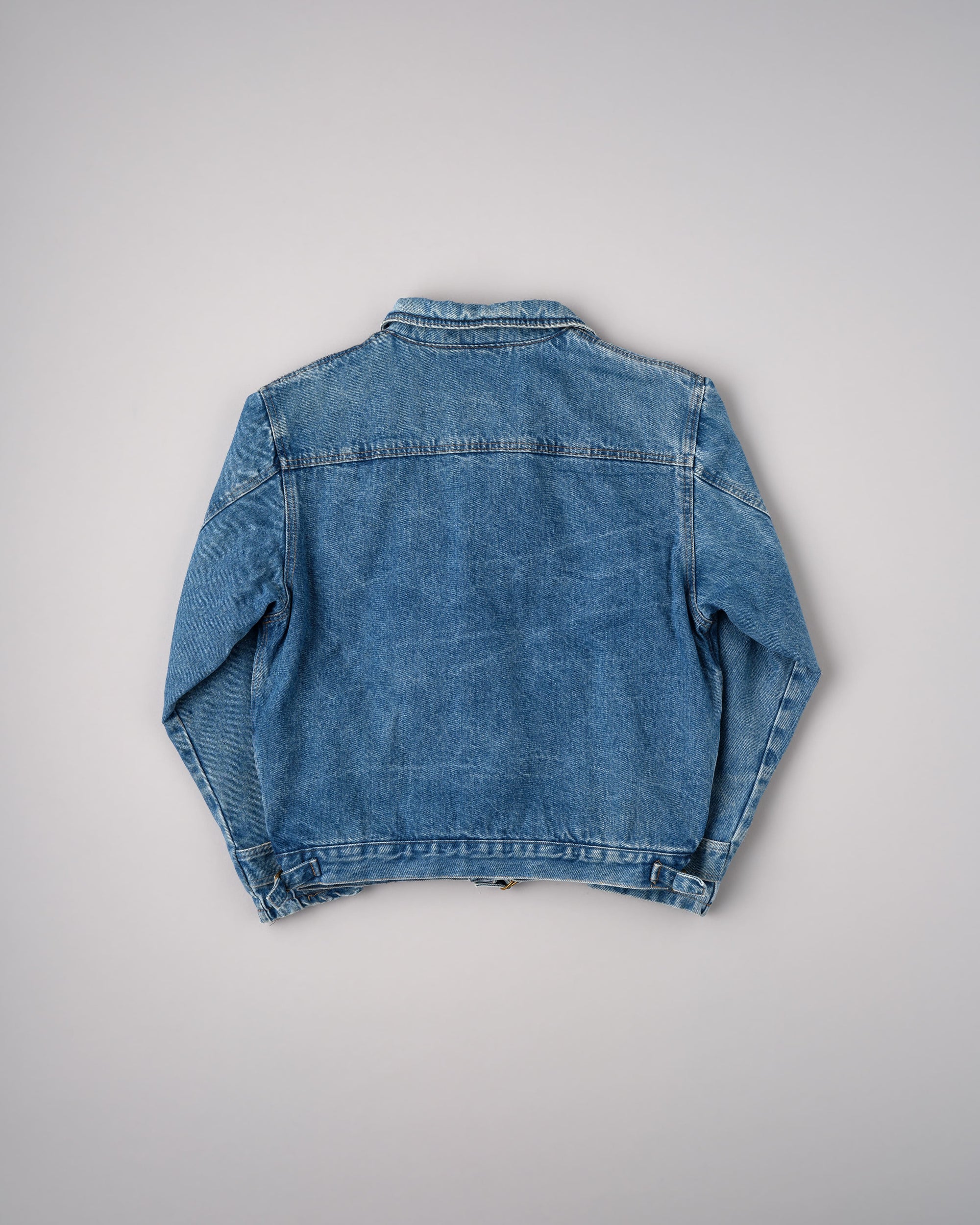 【~80’s】Italian Vintage D-ring Strap Front Design Denim Blouson Size.44