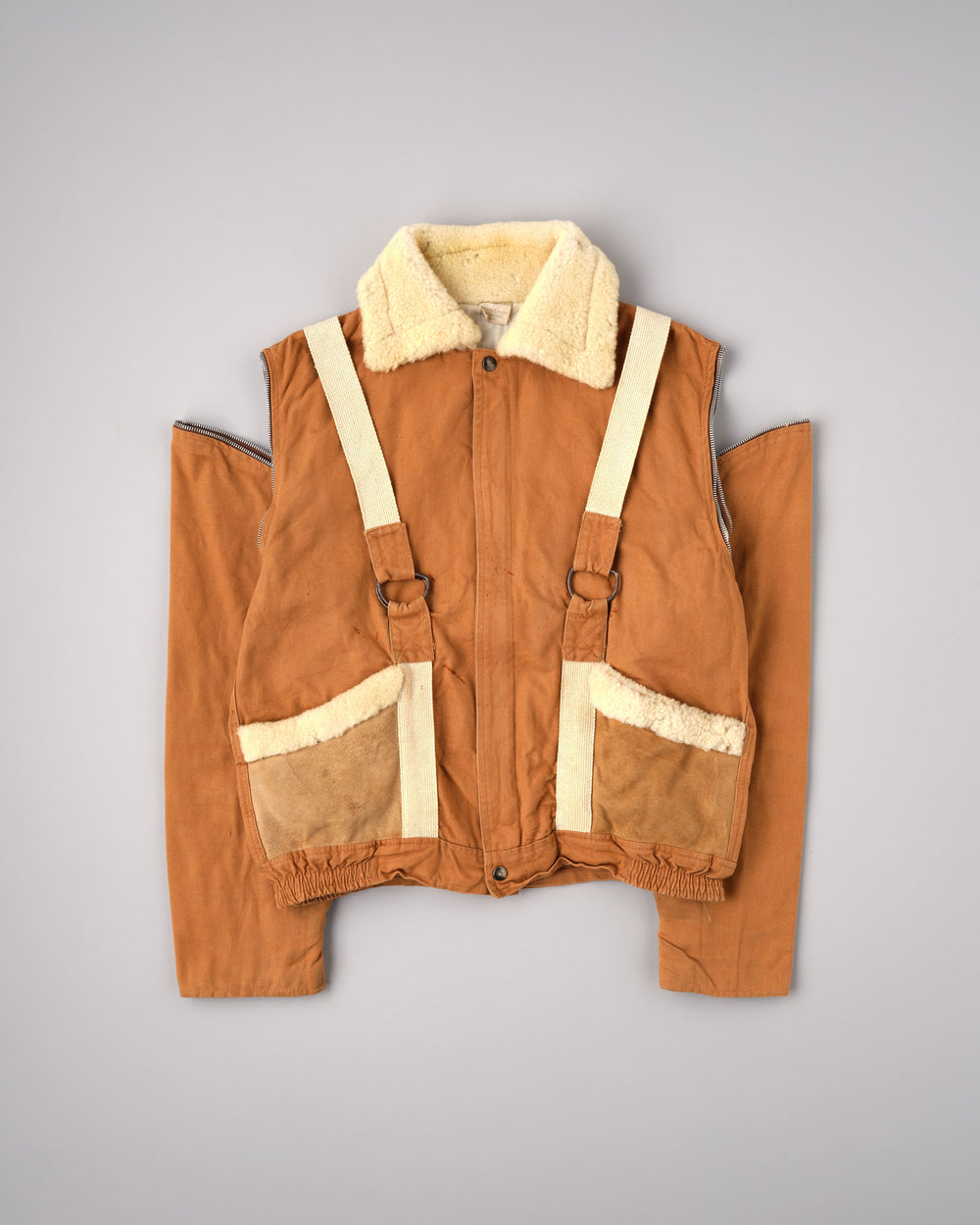 【~80’s】French Vintage Deformed Design Detachable Sleeve Blouson