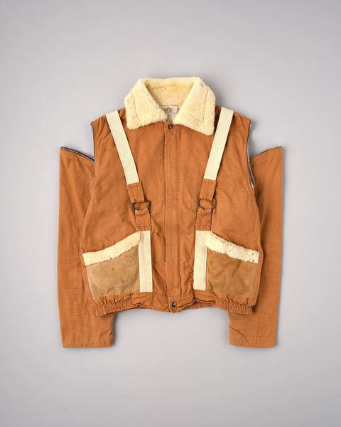 【~80’s】French Vintage Deformed Design Detachable Sleeve Blouson