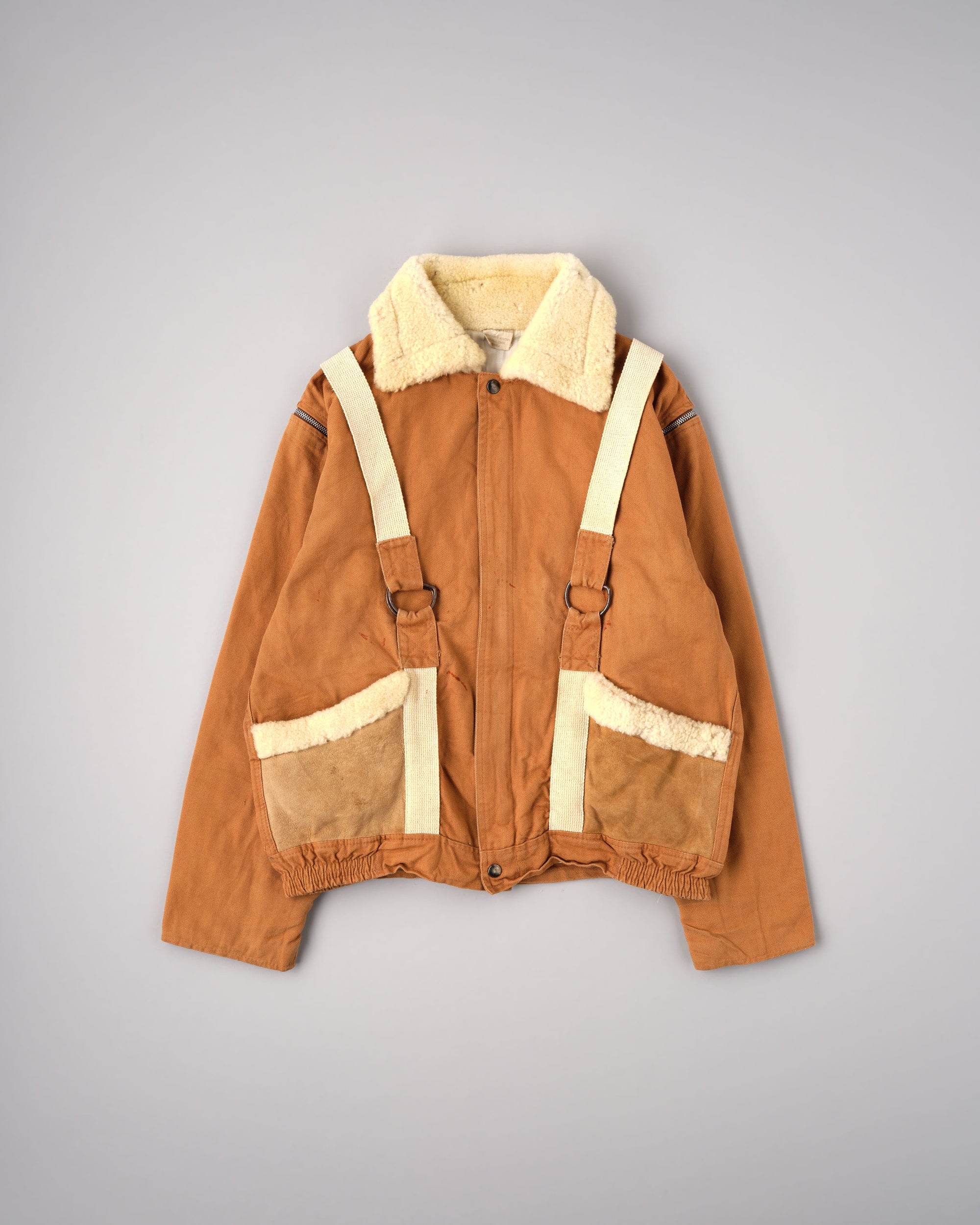 ［~80’s］French Vintage Deformed Design Detachable Sleeve Blouson