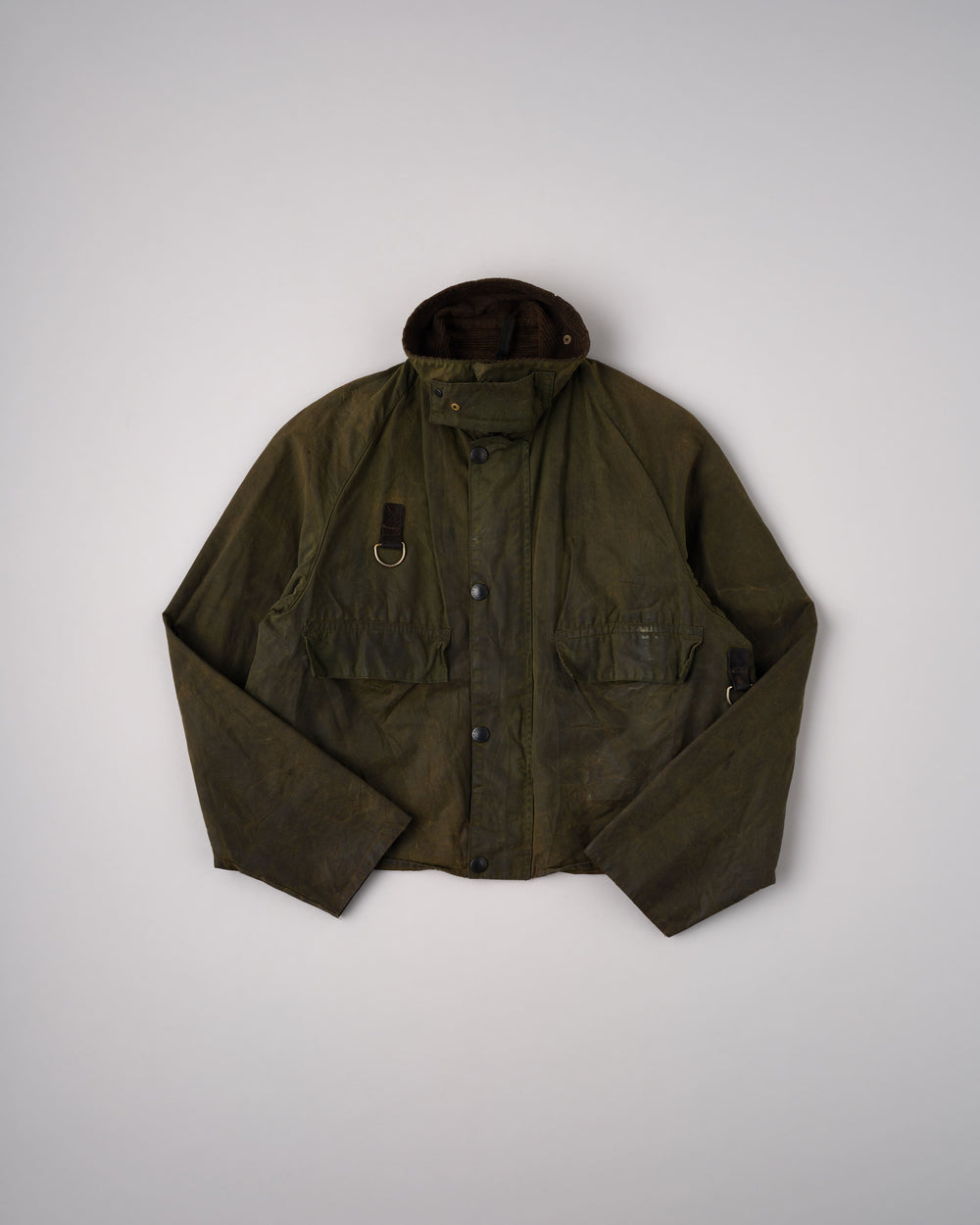 ［~80's］Vintage Barbour Waxed Cotton Jacket "SPEY" 2 Crest Size.MEDIUM