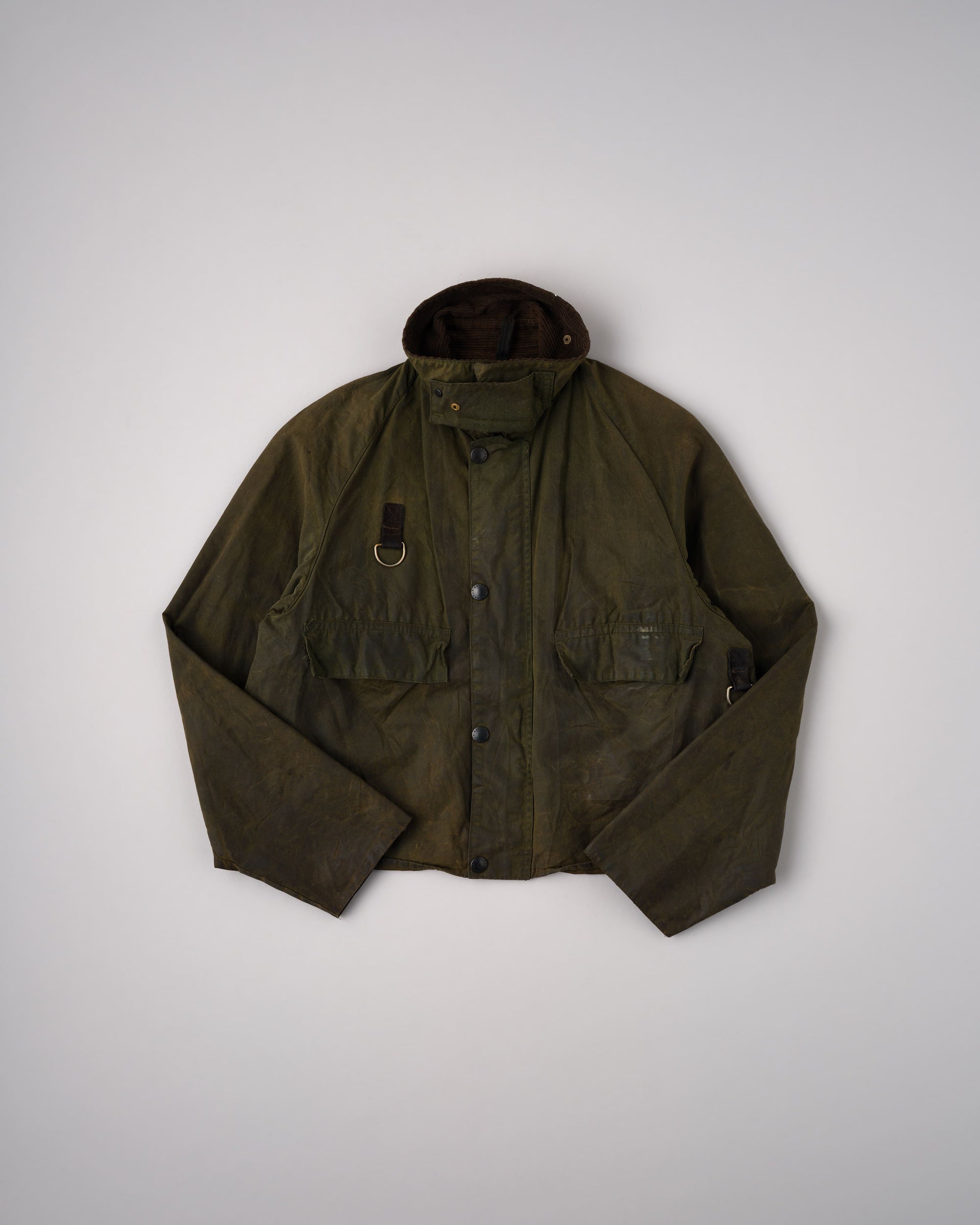 ［~80's］Vintage Barbour Waxed Cotton Jacket "SPEY" 2 Crest Size.MEDIUM