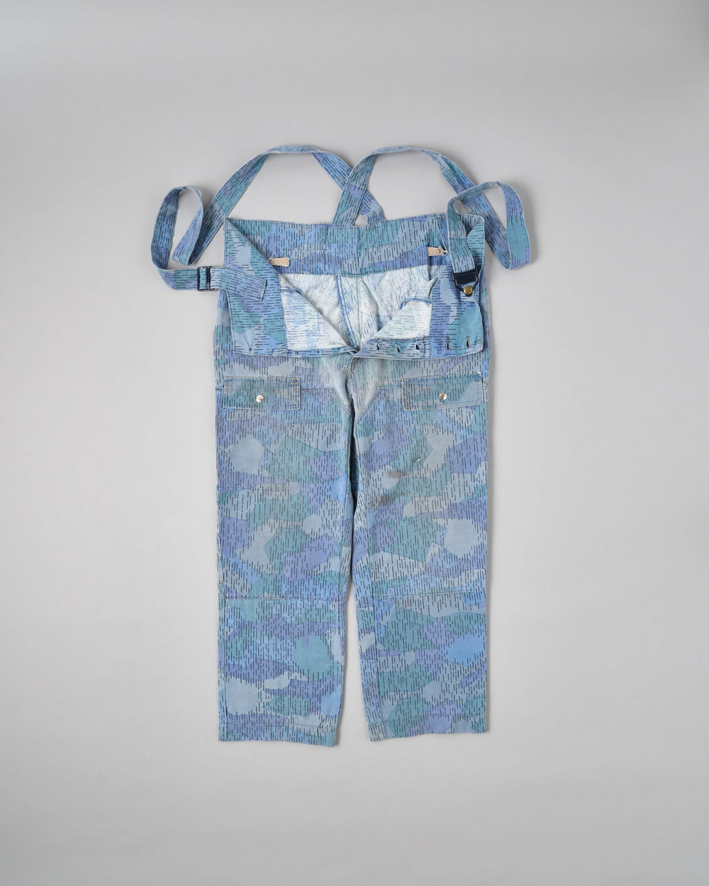 ［~80's］Czechoslovakian People's Militias & Fire Brigade Blue Splinter Pattern Camouflage Overalls