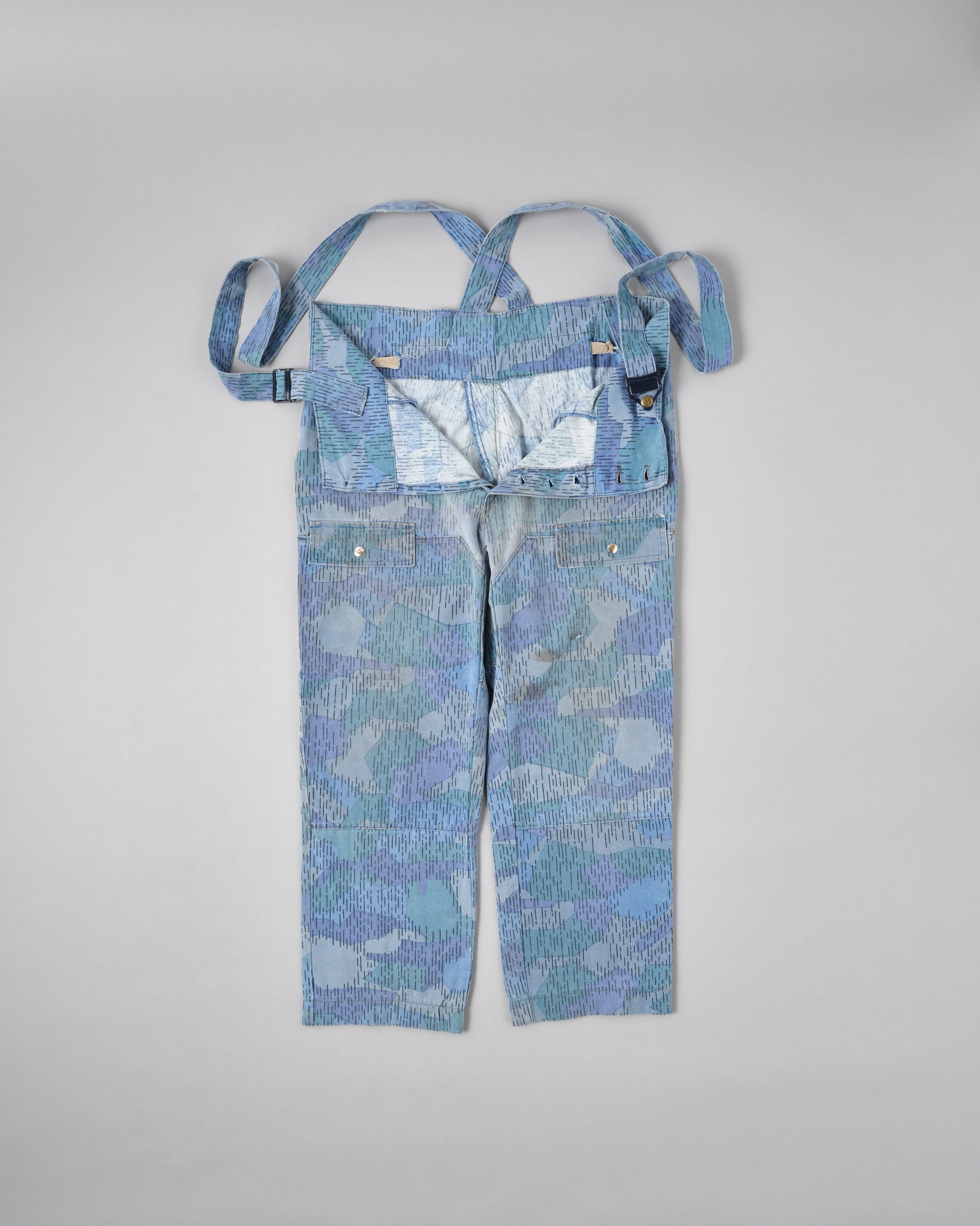 ［~80's］Czechoslovakian People's Militias & Fire Brigade Blue Splinter Pattern Camouflage Overalls