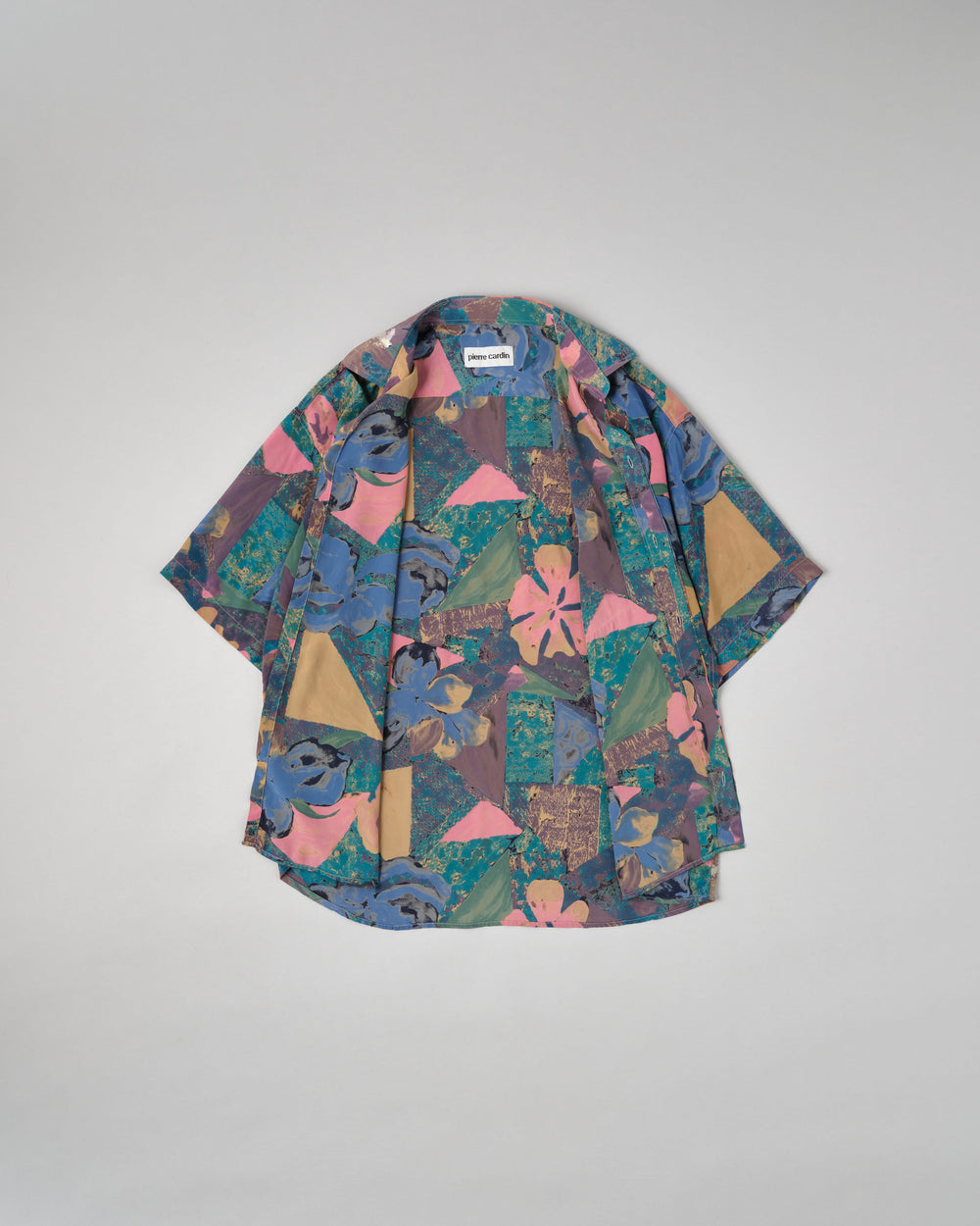 ［~80's］Old Pierre Cardin Silk Patterned S/S Shirt