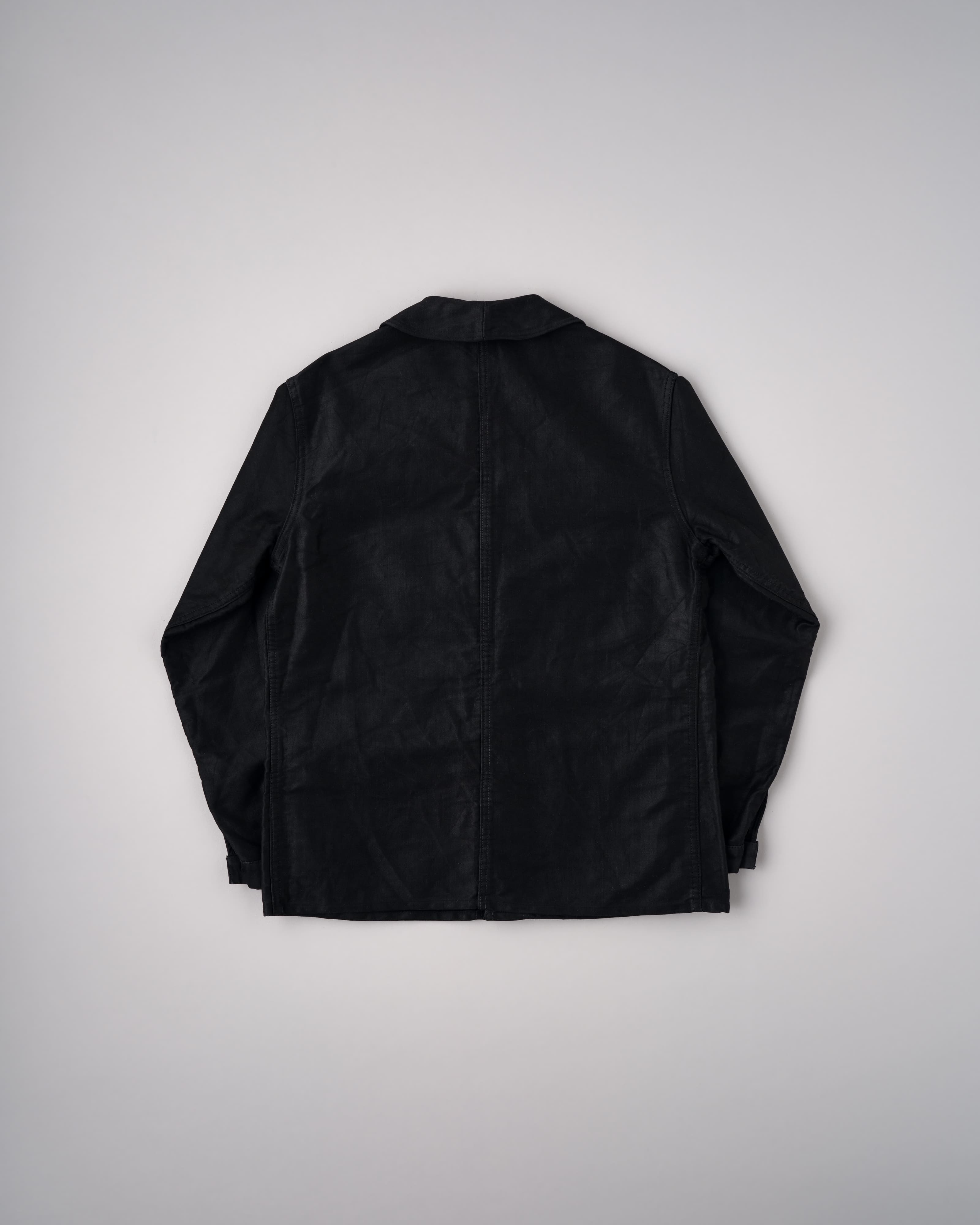 50's］French Vintage Black Moleskin Work Jacket Size.50 