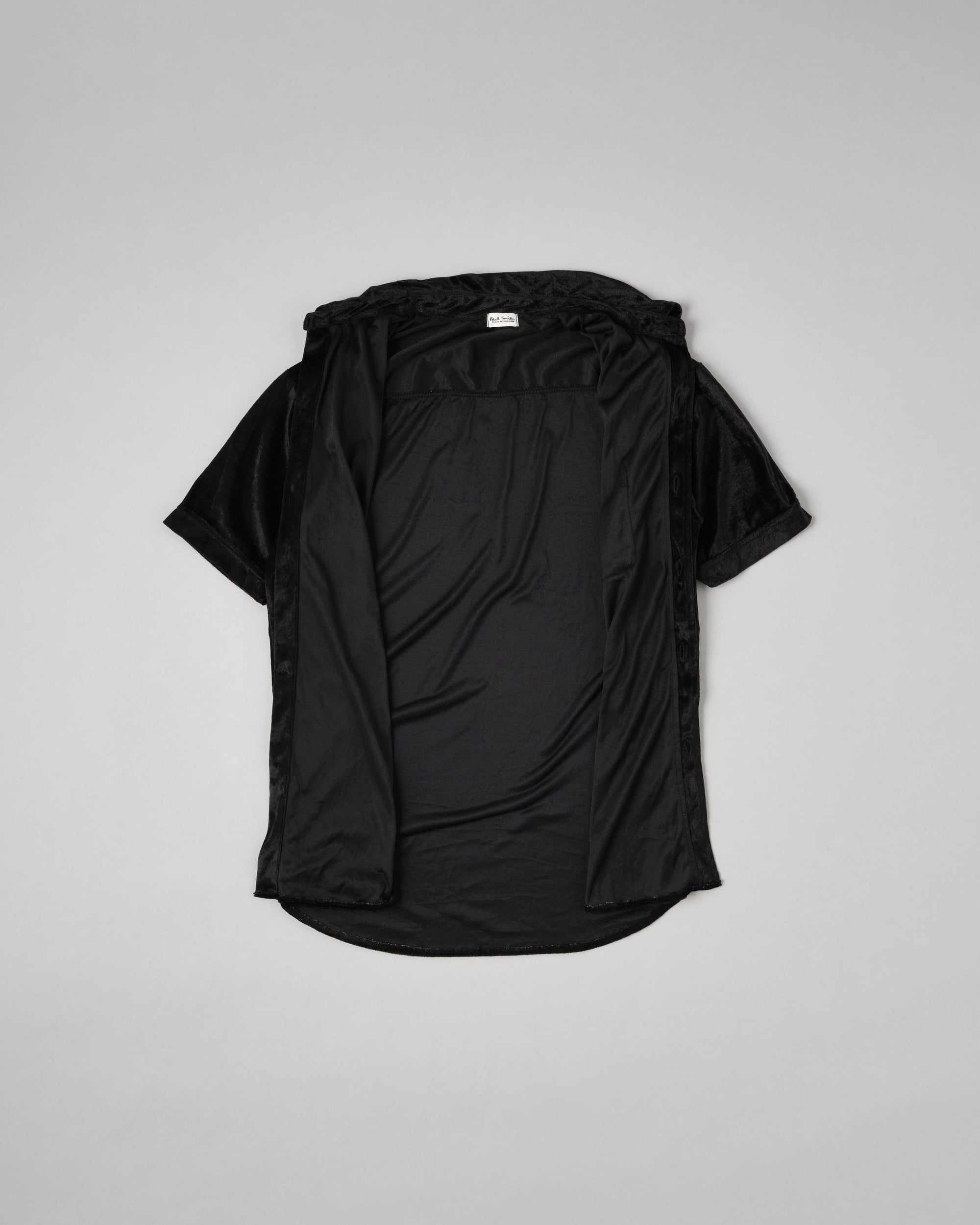 ［~90's］Old Paul Smith Black Velor S/S Shirt