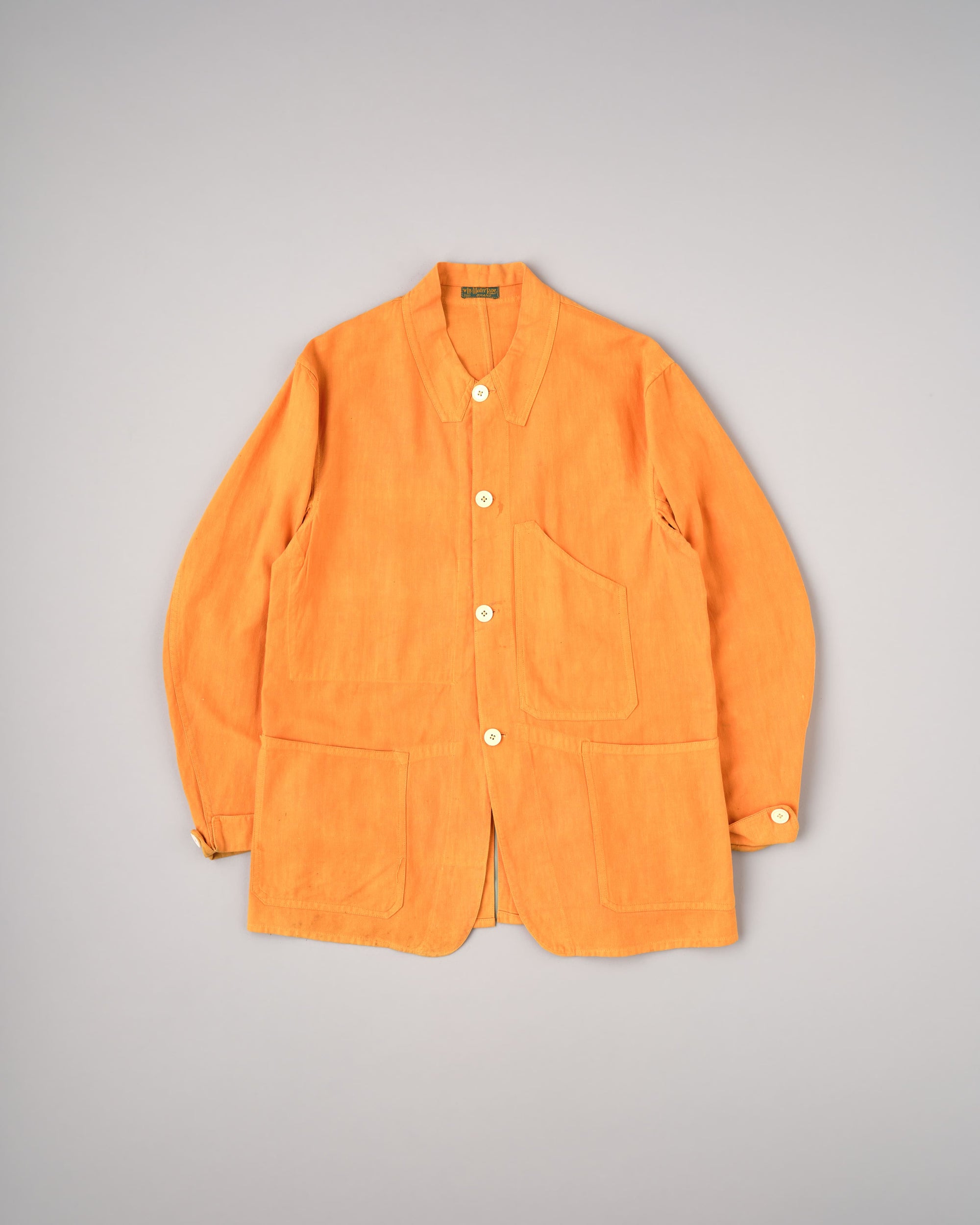 【~30's】British Vintage Orange Cotton Drill Work Jacket