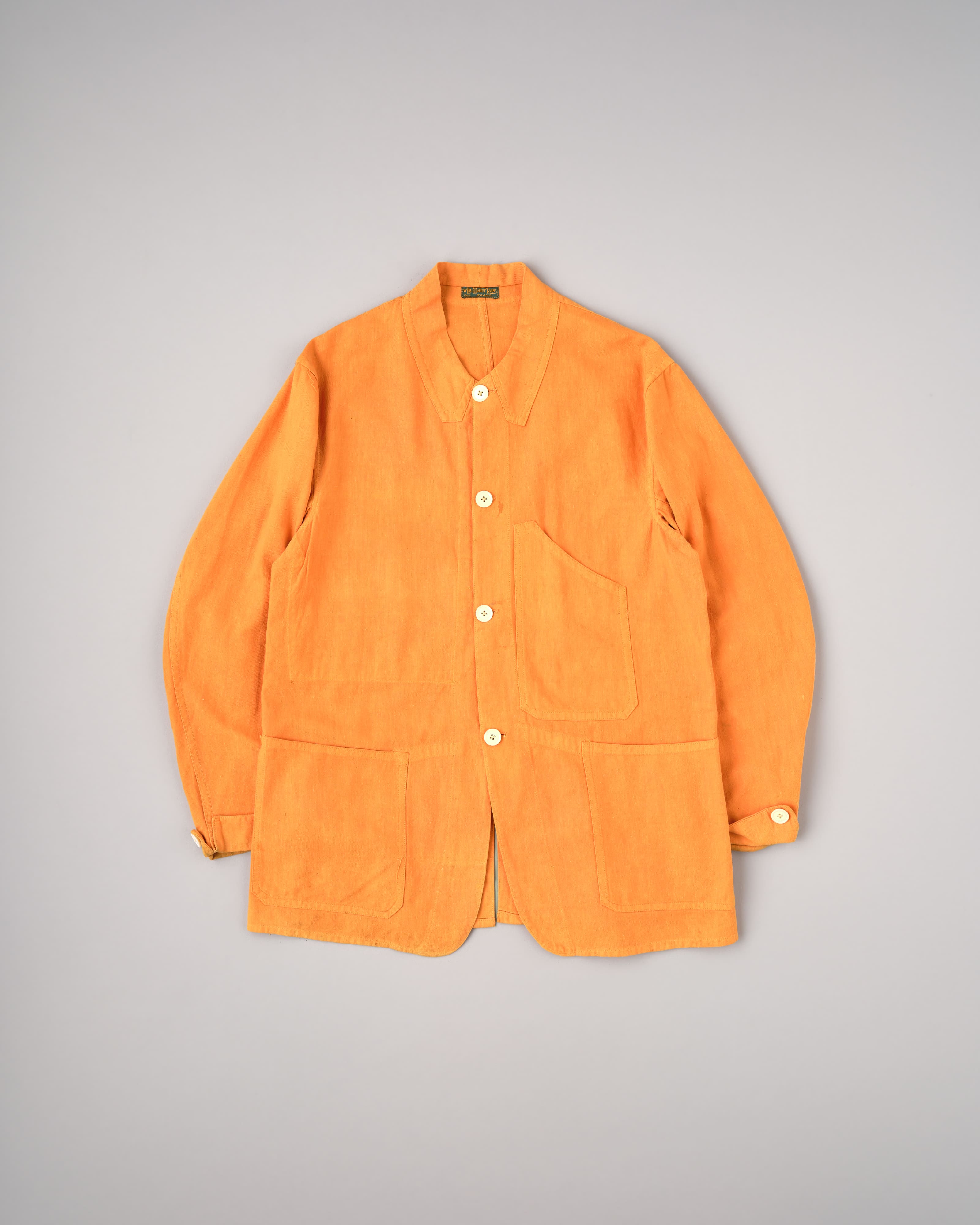 [~ 30's] Veste de travail britannique vintage en coton orange