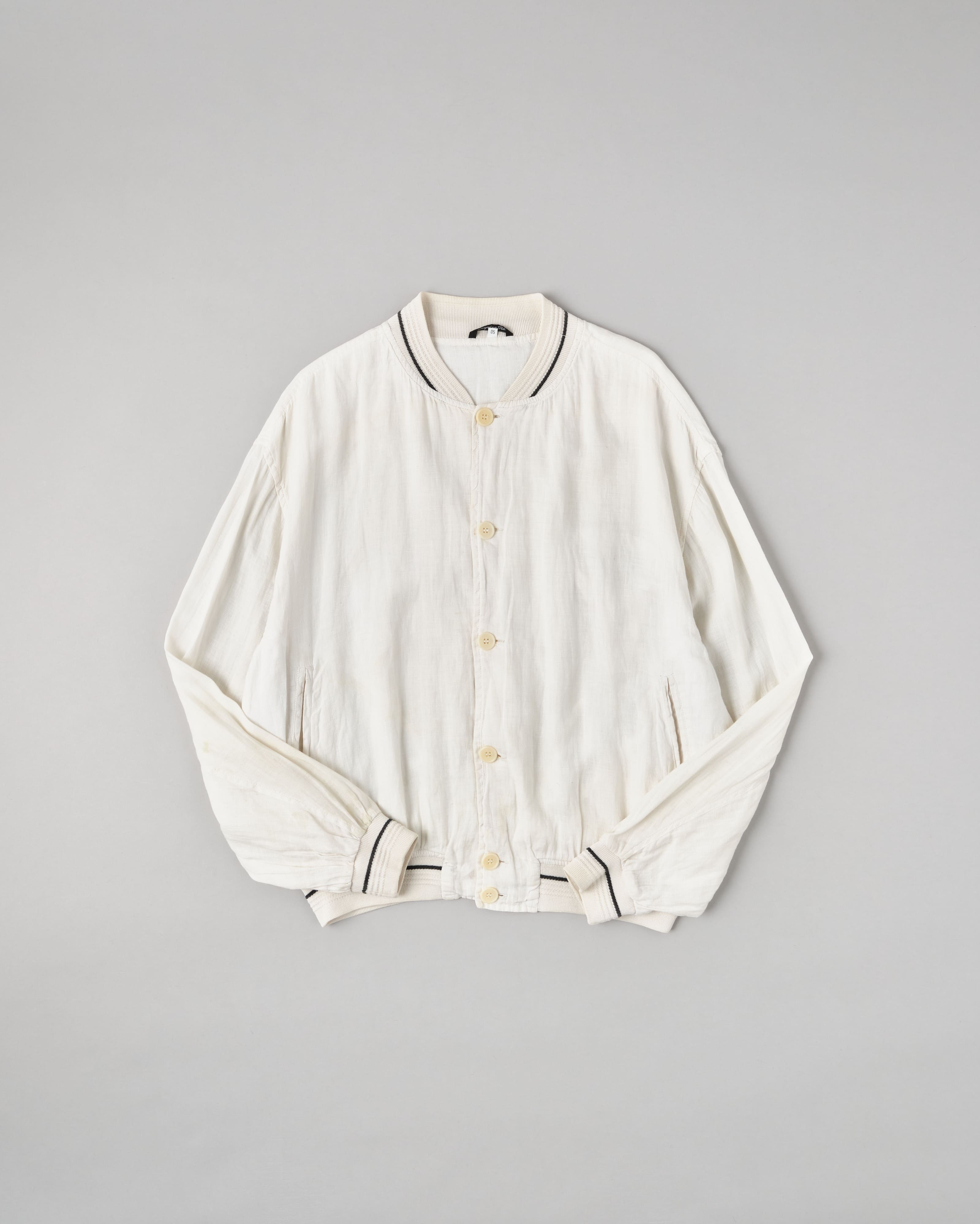 [~80's] Old CORTIGIANI Linen Blouson Size.50