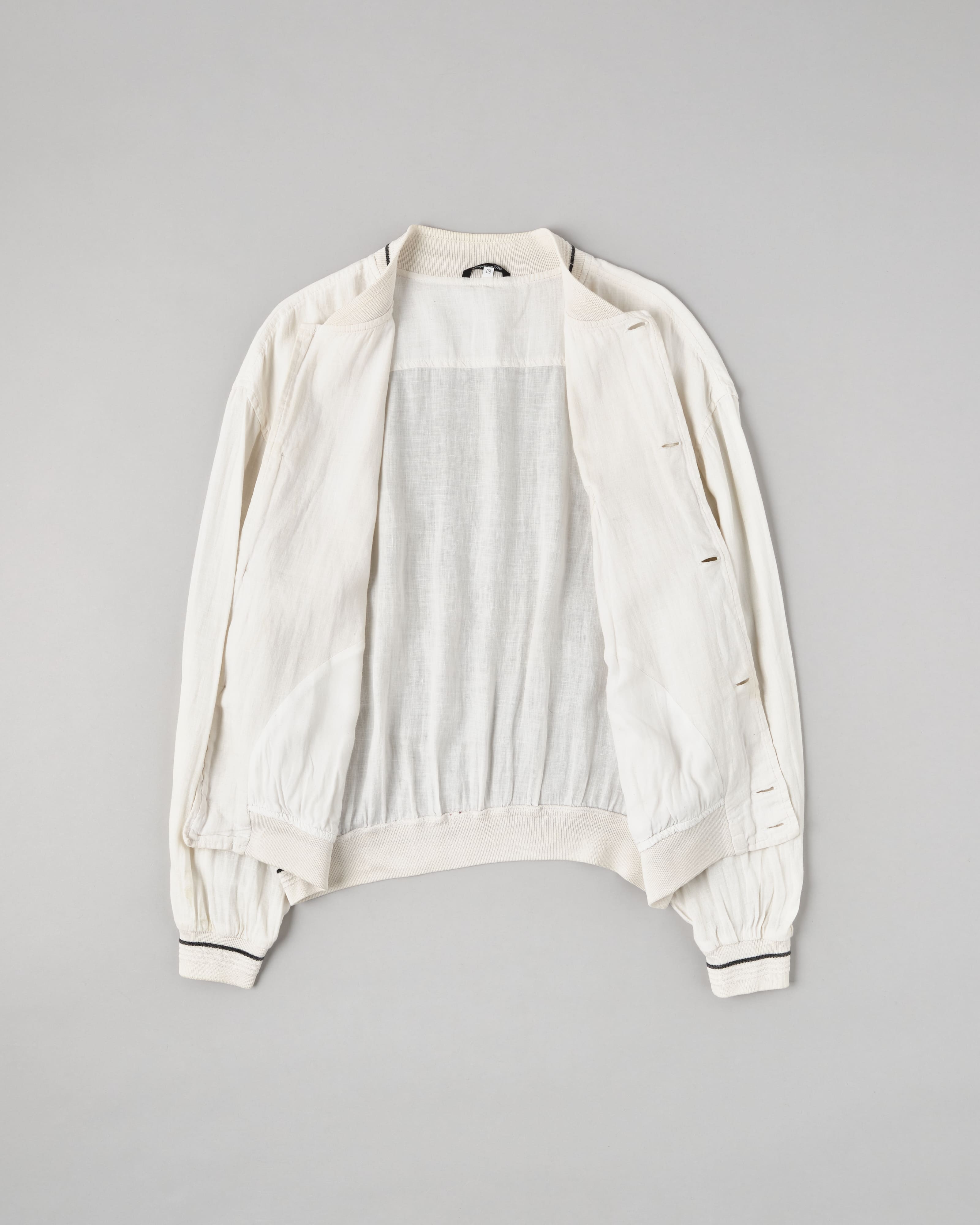 [~80's] Old CORTIGIANI Linen Blouson Size.50
