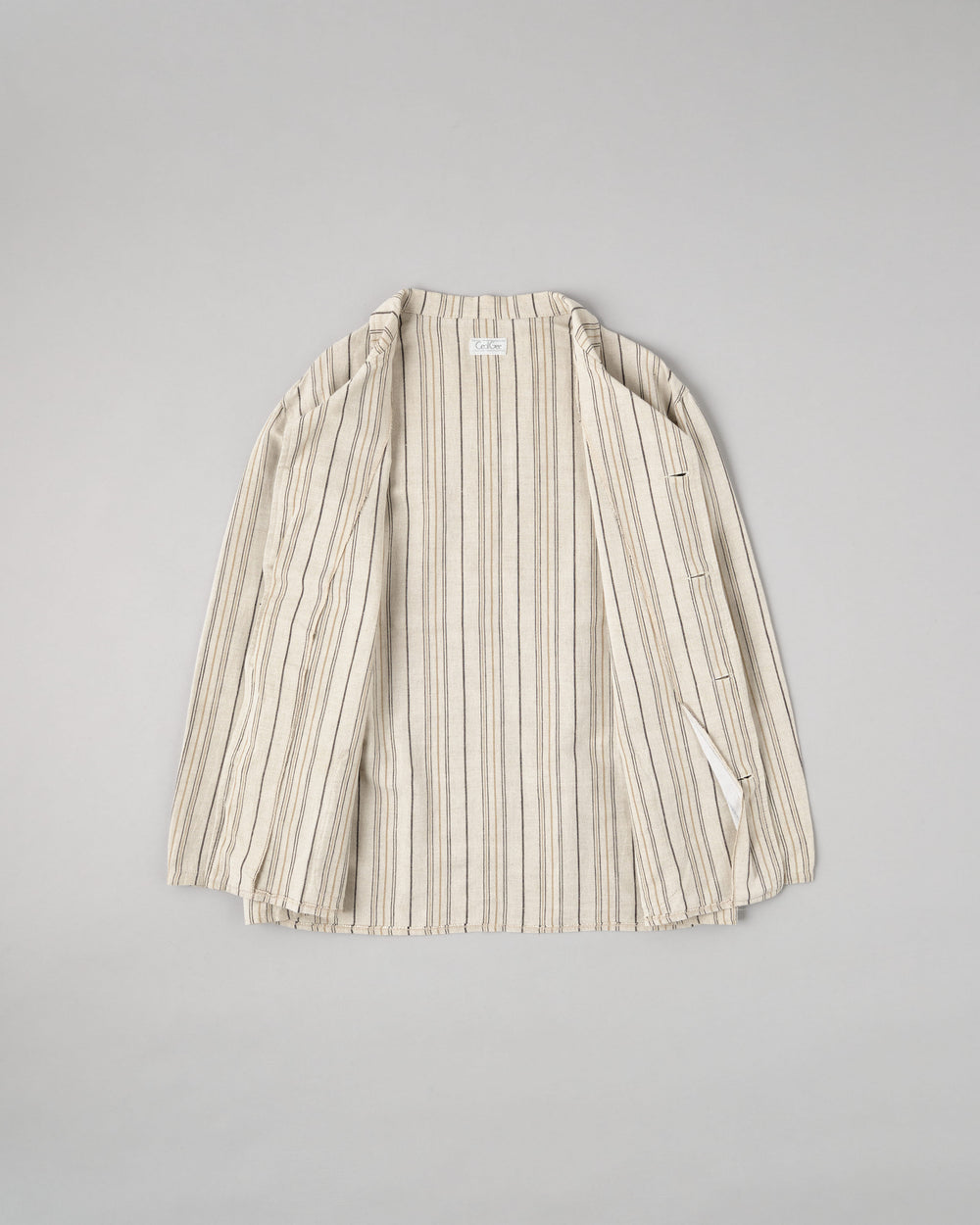 【~80’s】Old CecilGee Linen Striped Jacket