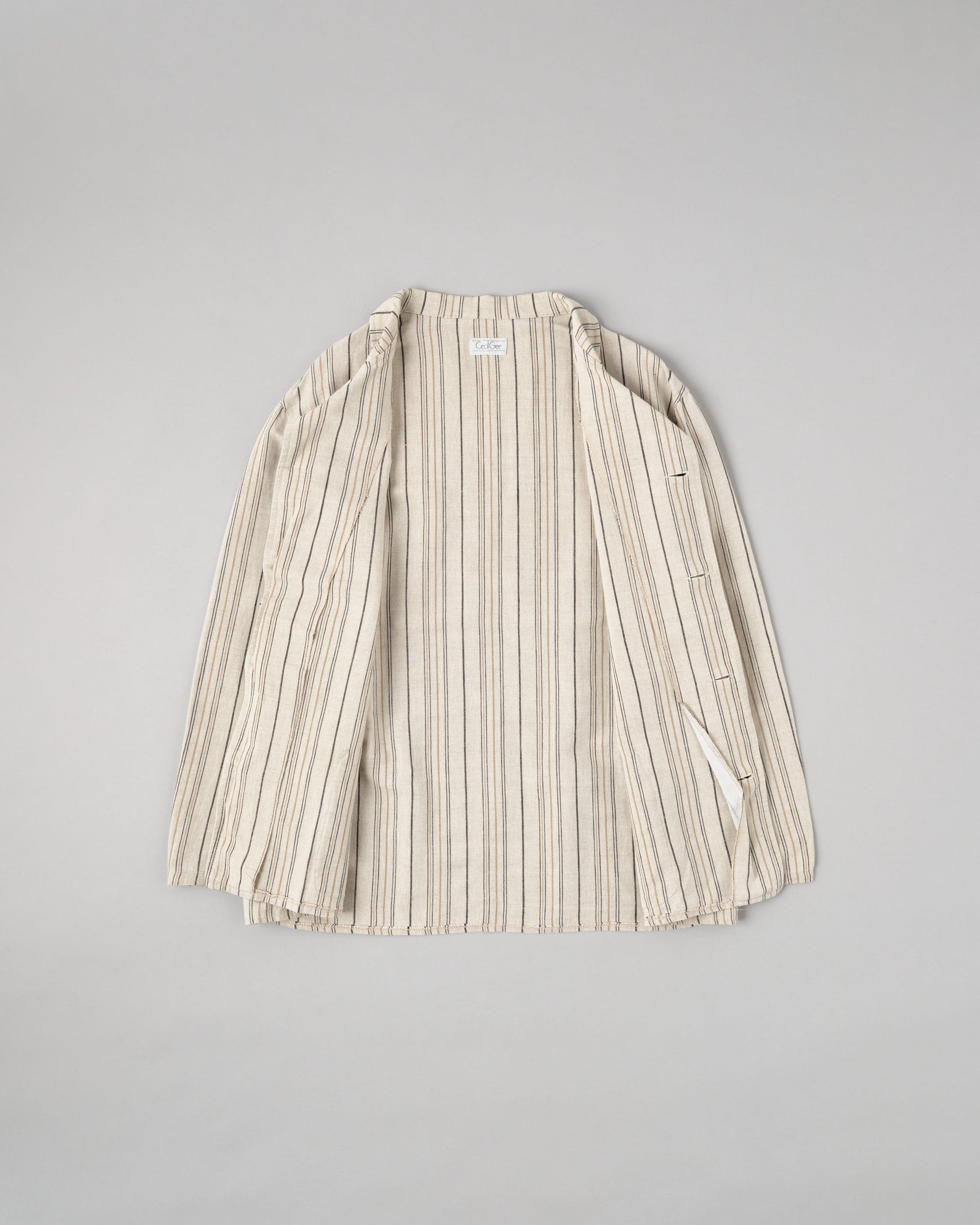 ［~80’s］Old CecilGee Linen Striped Jacket