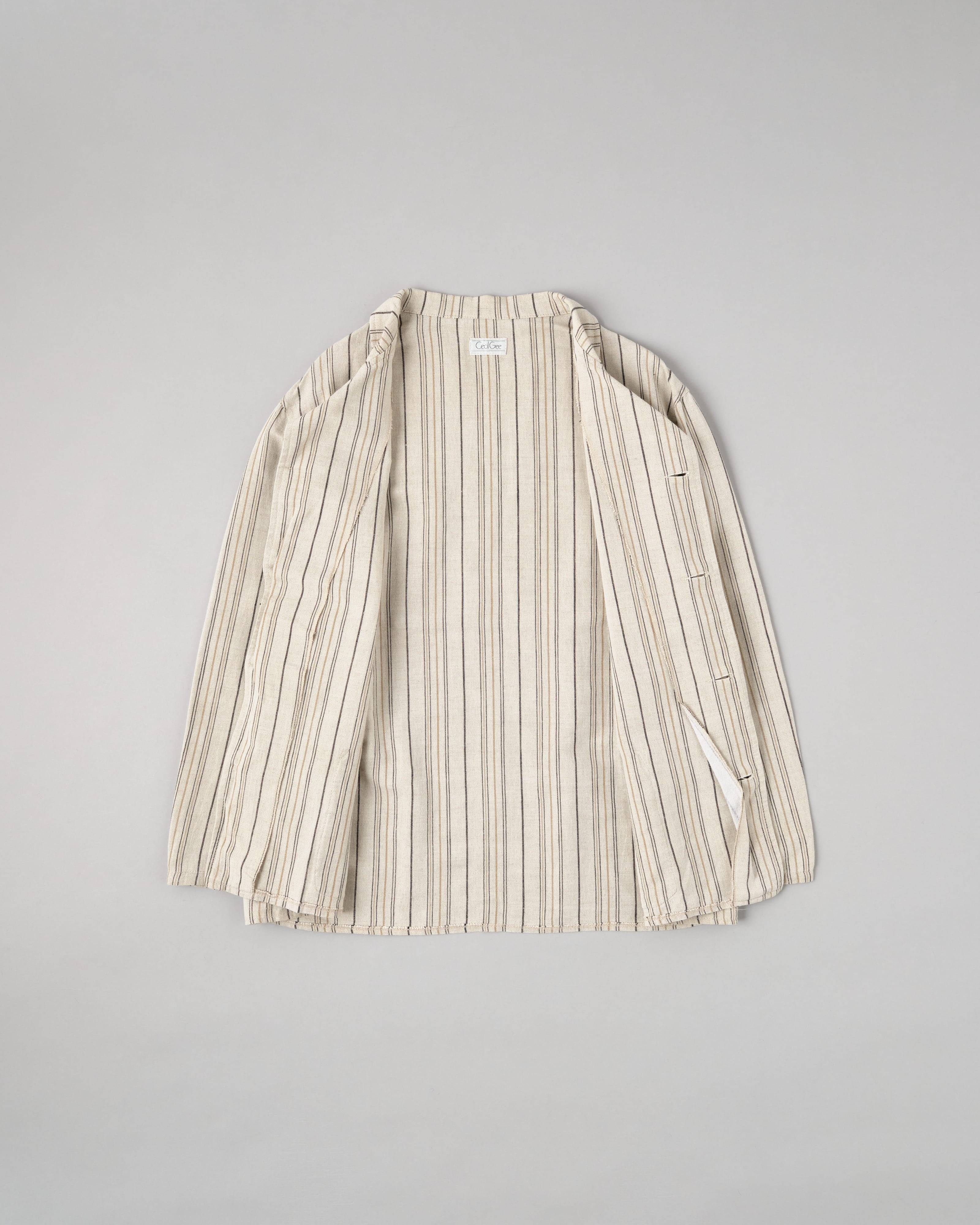 [~80's] Old CecilGee Linen Striped Jacket