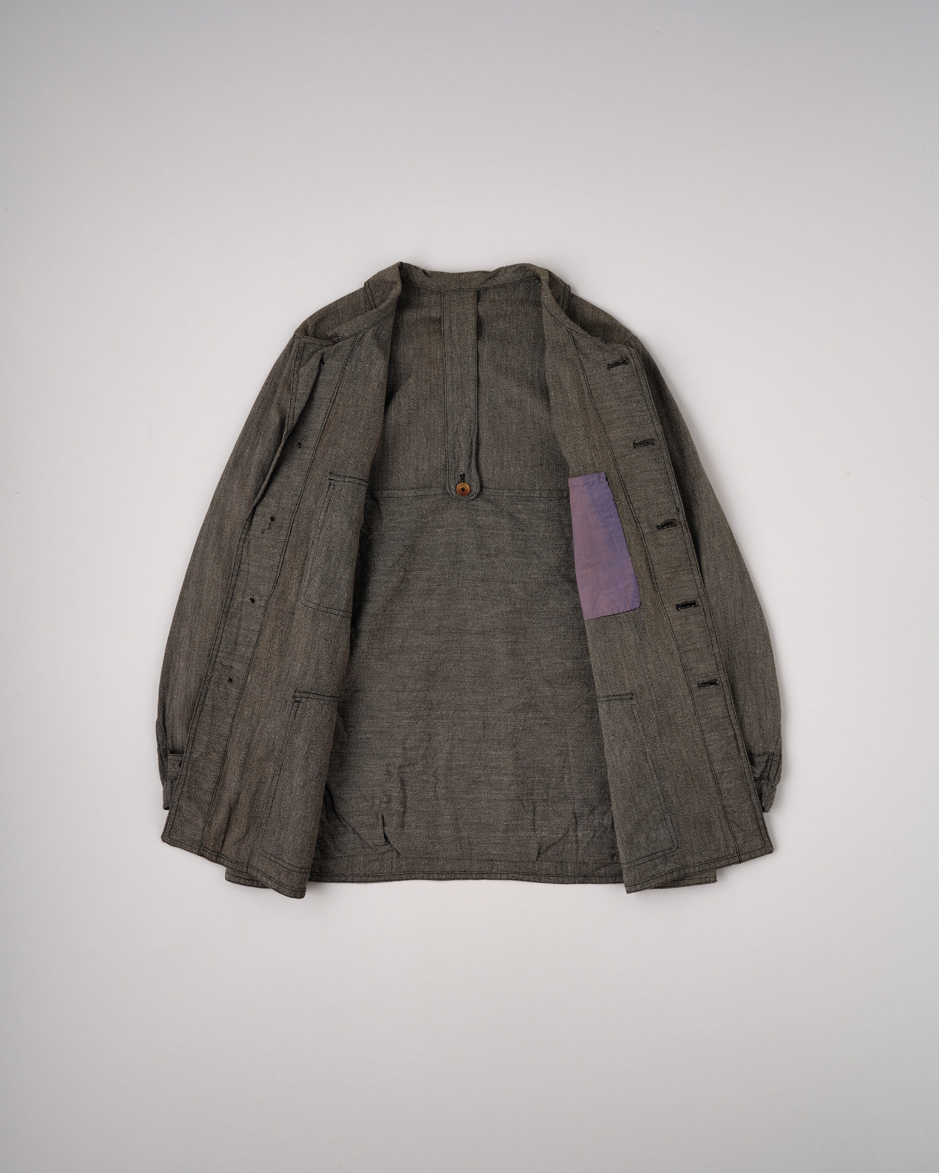 [~ 30's] Français veste de chasse en coton Salt & Pepper HBT vintage