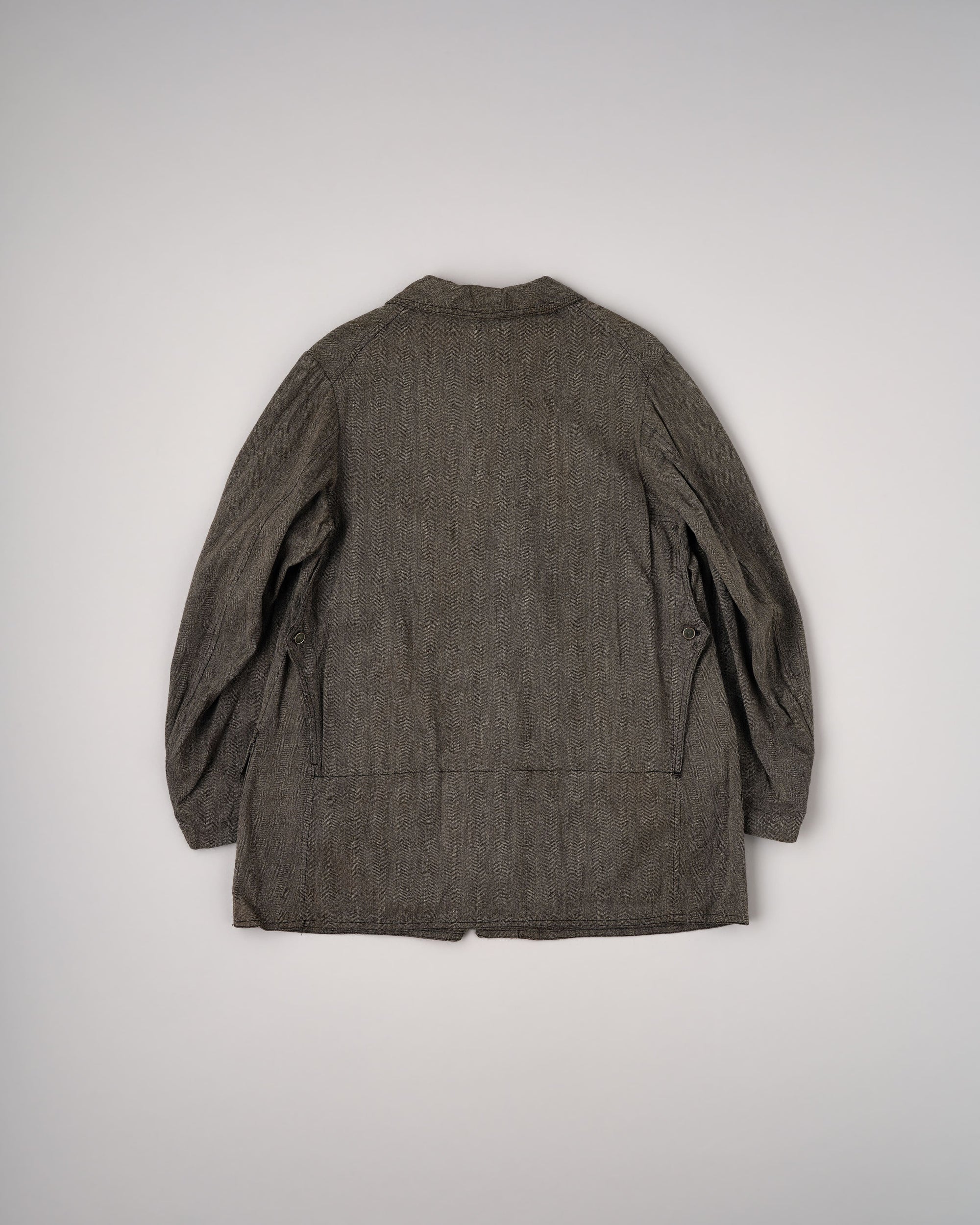 ［~30’s］French Vintage Salt & Pepper HBT Cotton Hunting Jacket