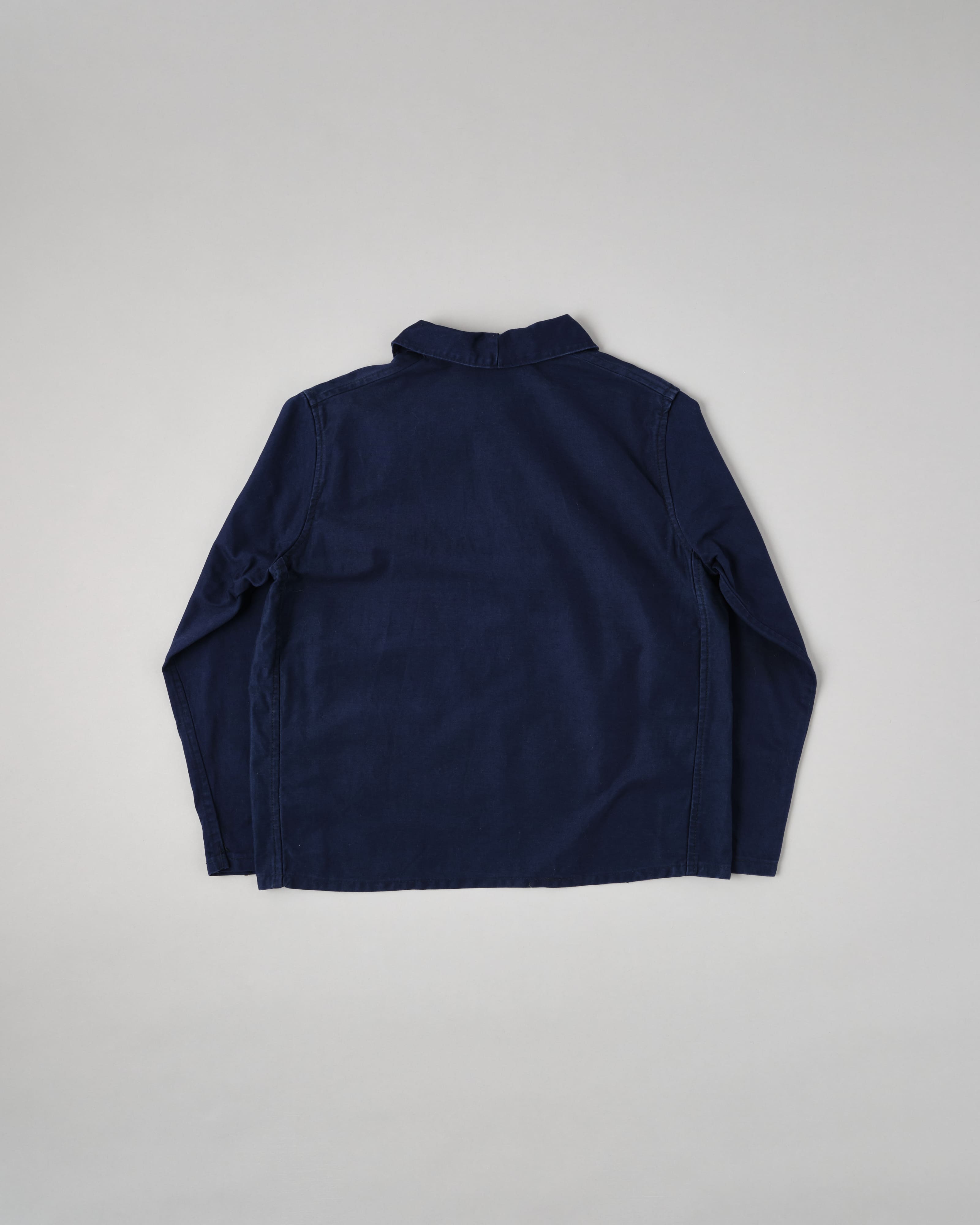 [~70's] Italian Navy Blue Moleskin Work Smock Size.3