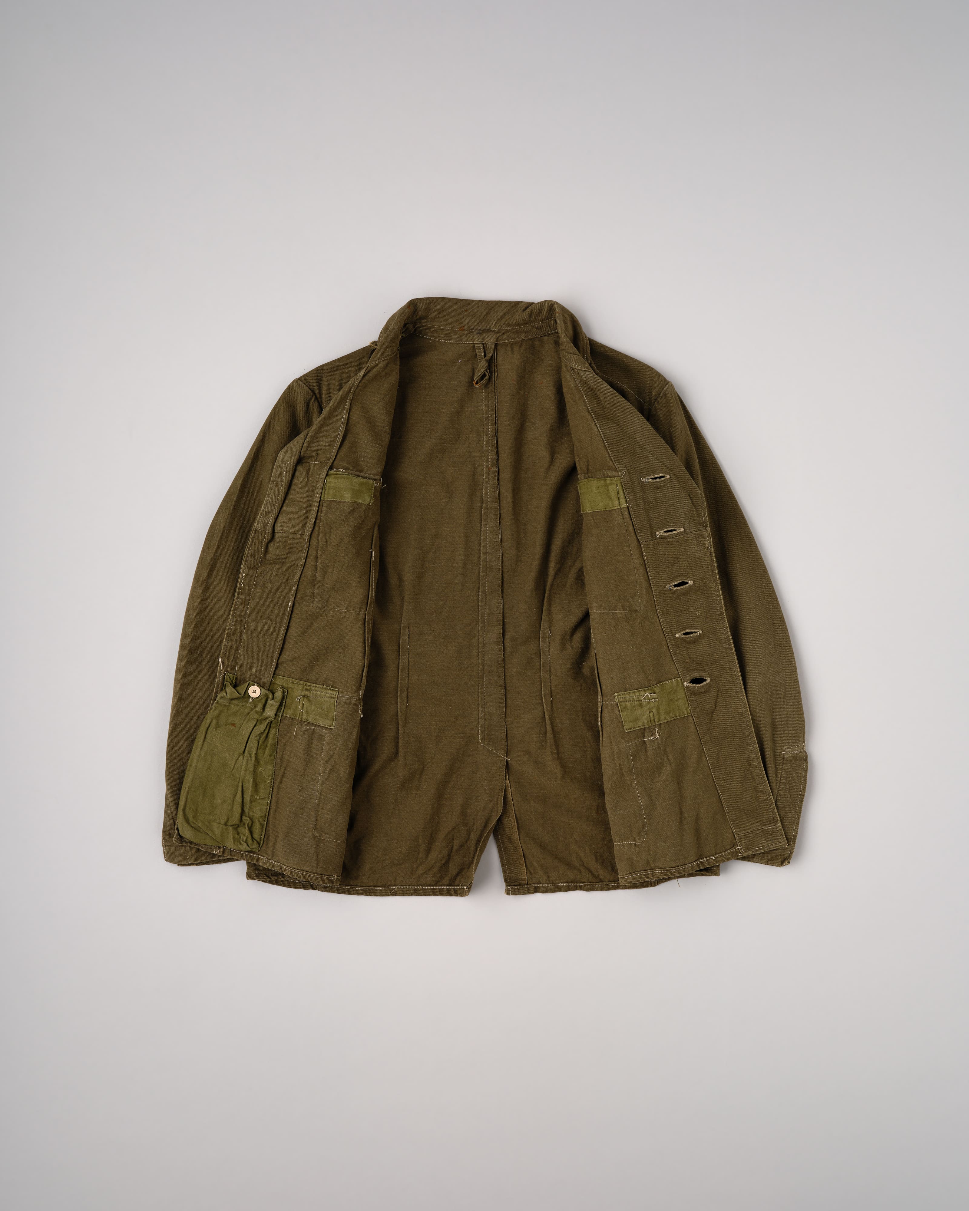 [~ Années 40] Veste tropicale M43 de l'armée allemande et de l'Afrika Korps de la Seconde Guerre mondiale "Wehrmacht" "DAK"