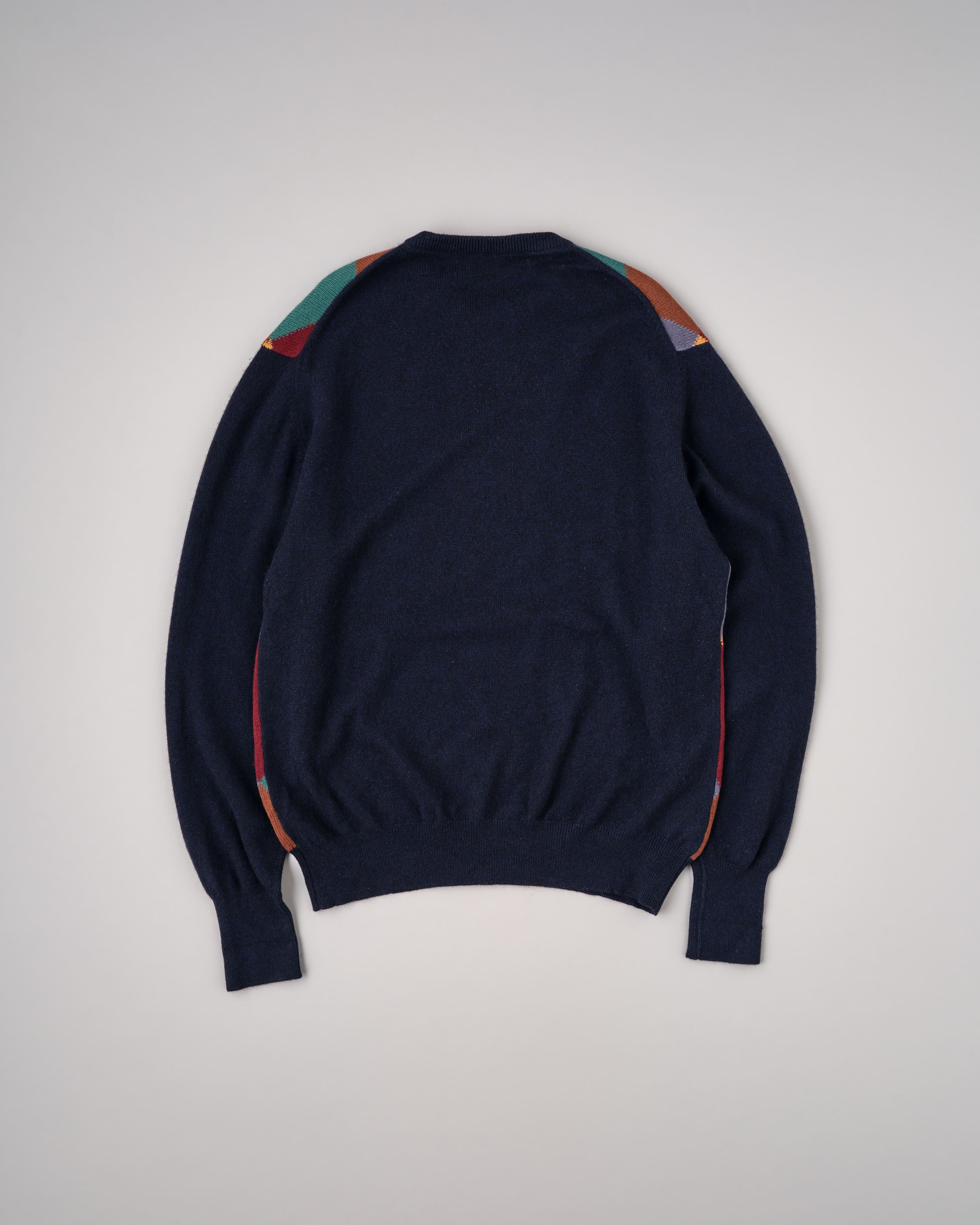 [~90's]Old BALLANTYNE Pure Cashmere Argyle Pattern Crew-Neck Sweater Size.48 "Harrods 별주"