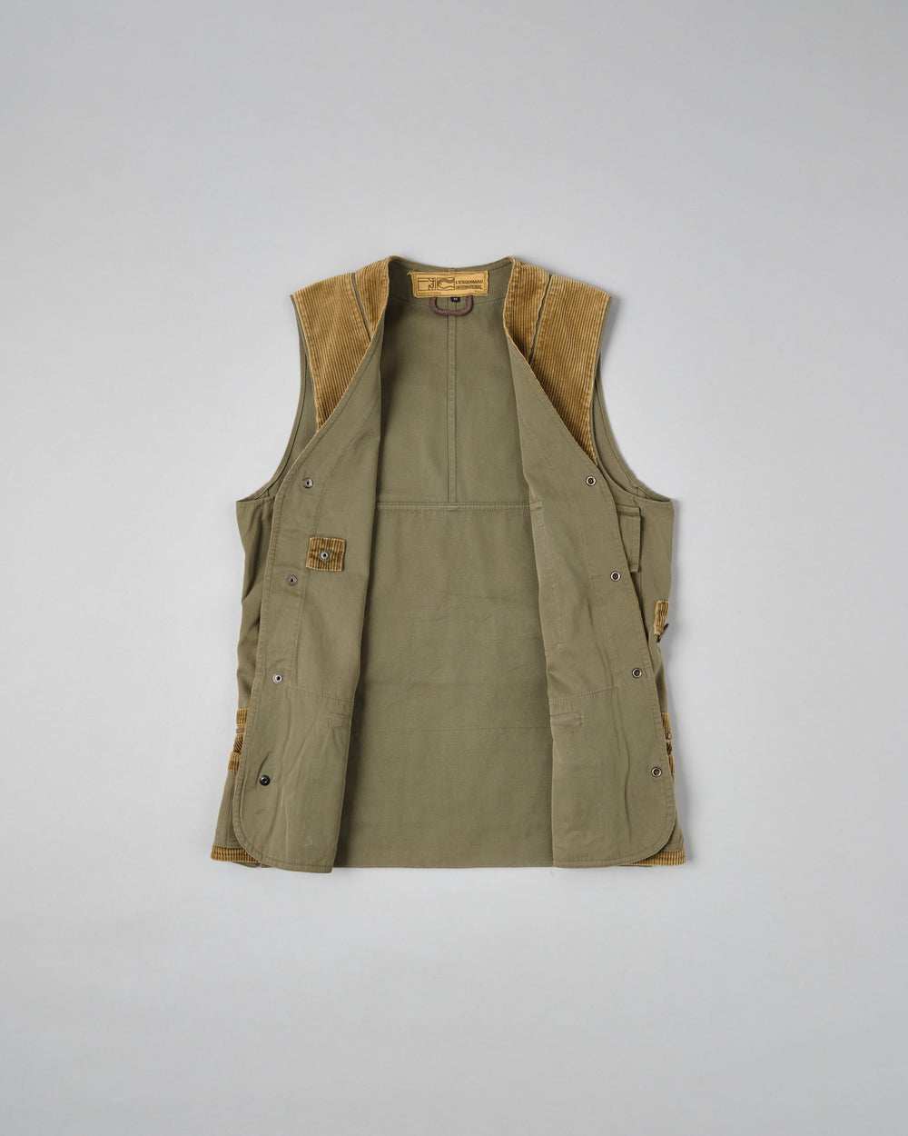 ［~80's］French Vintage Switching Cotton Corduroy Hunting Vest Size.44 "L'ESQUIMAU INTERNATIONAL"