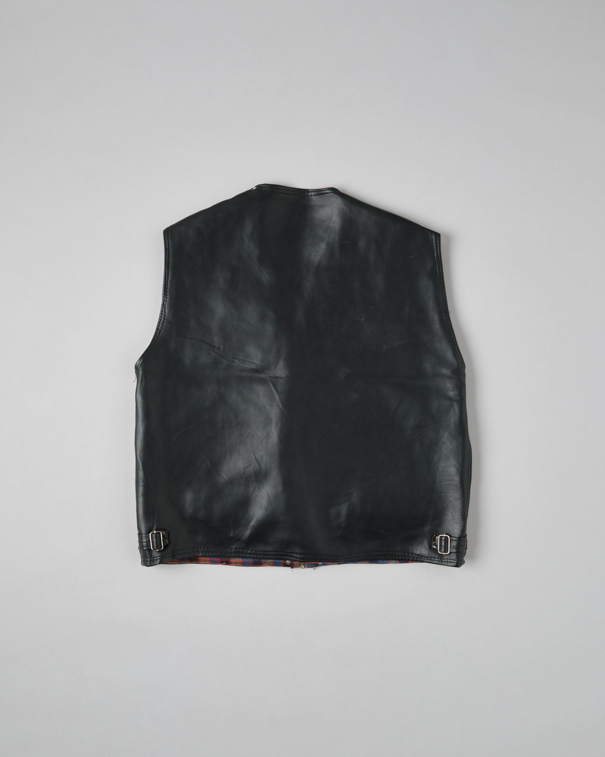 ［~60’s］Italian Vintage Black Leather Shooting Vest