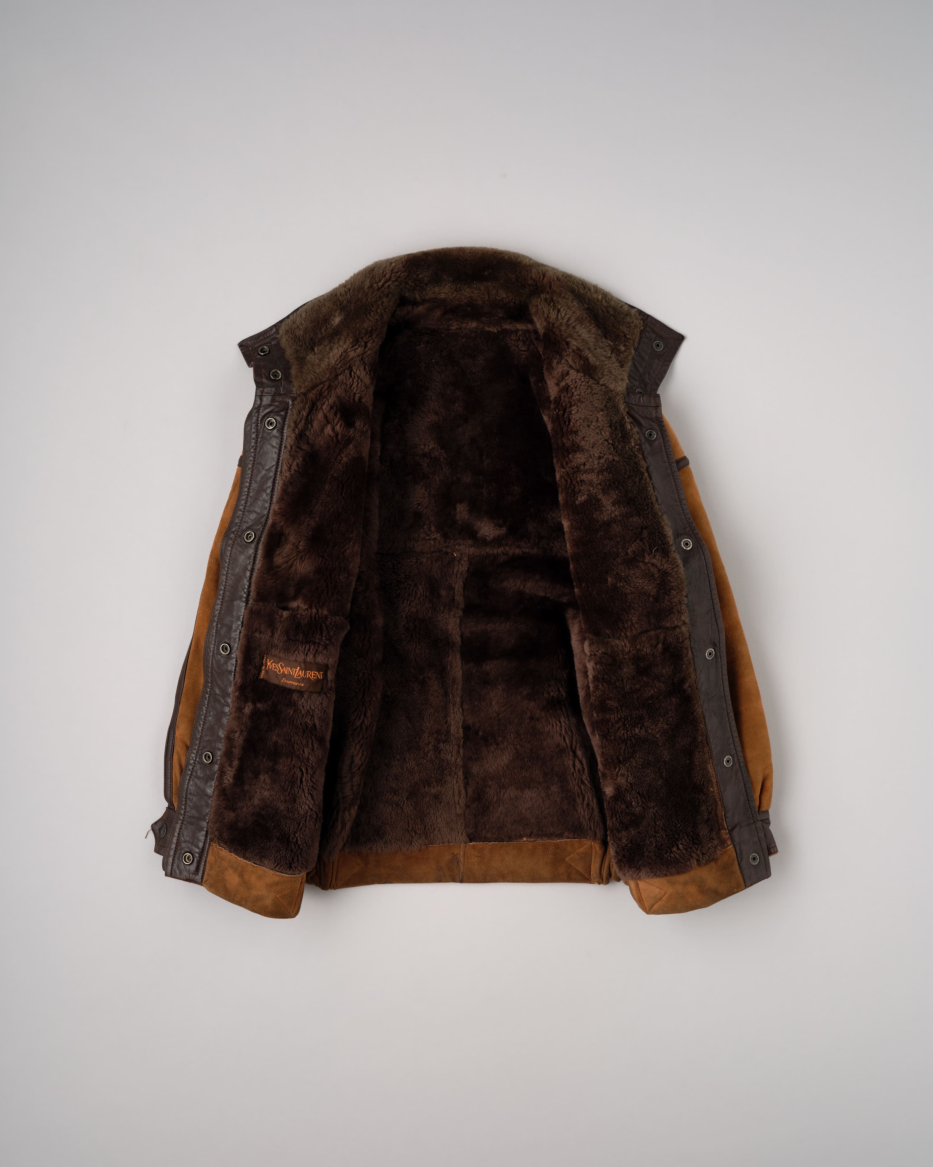 【~90's】Old Yves Saint Laurent Shearling Jacket "Fourrures"