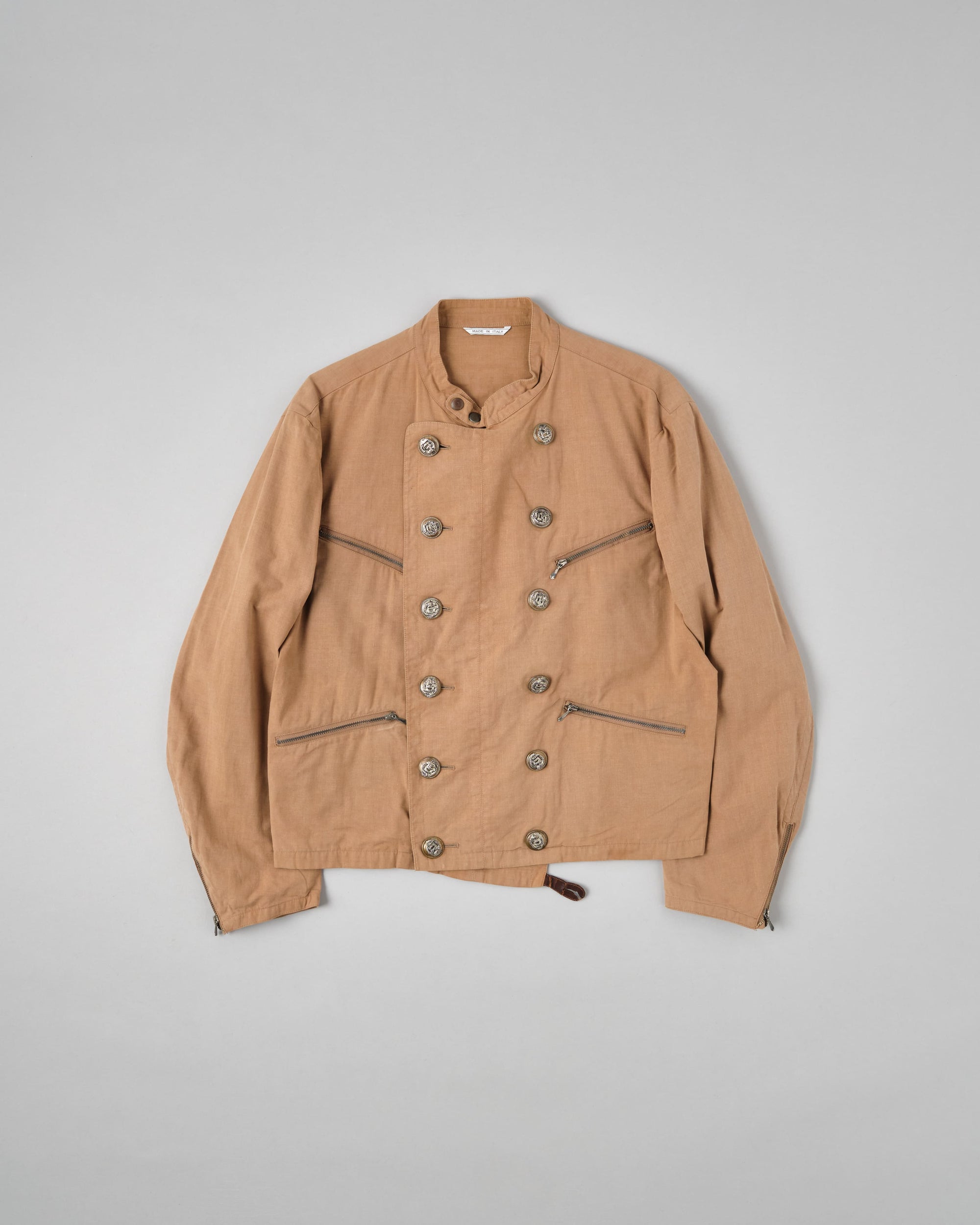 ［~80's］Old Marithé François Girbaud Moment Due German Motorcycle Type Double Breasted Jacket