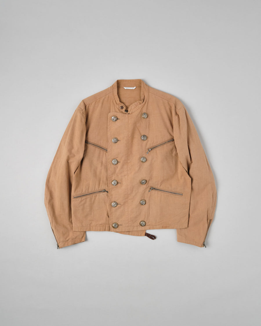 【~80's】Old Marithé François Girbaud Moment Due German Motorcycle Type Double Breasted Jacket の全体写真