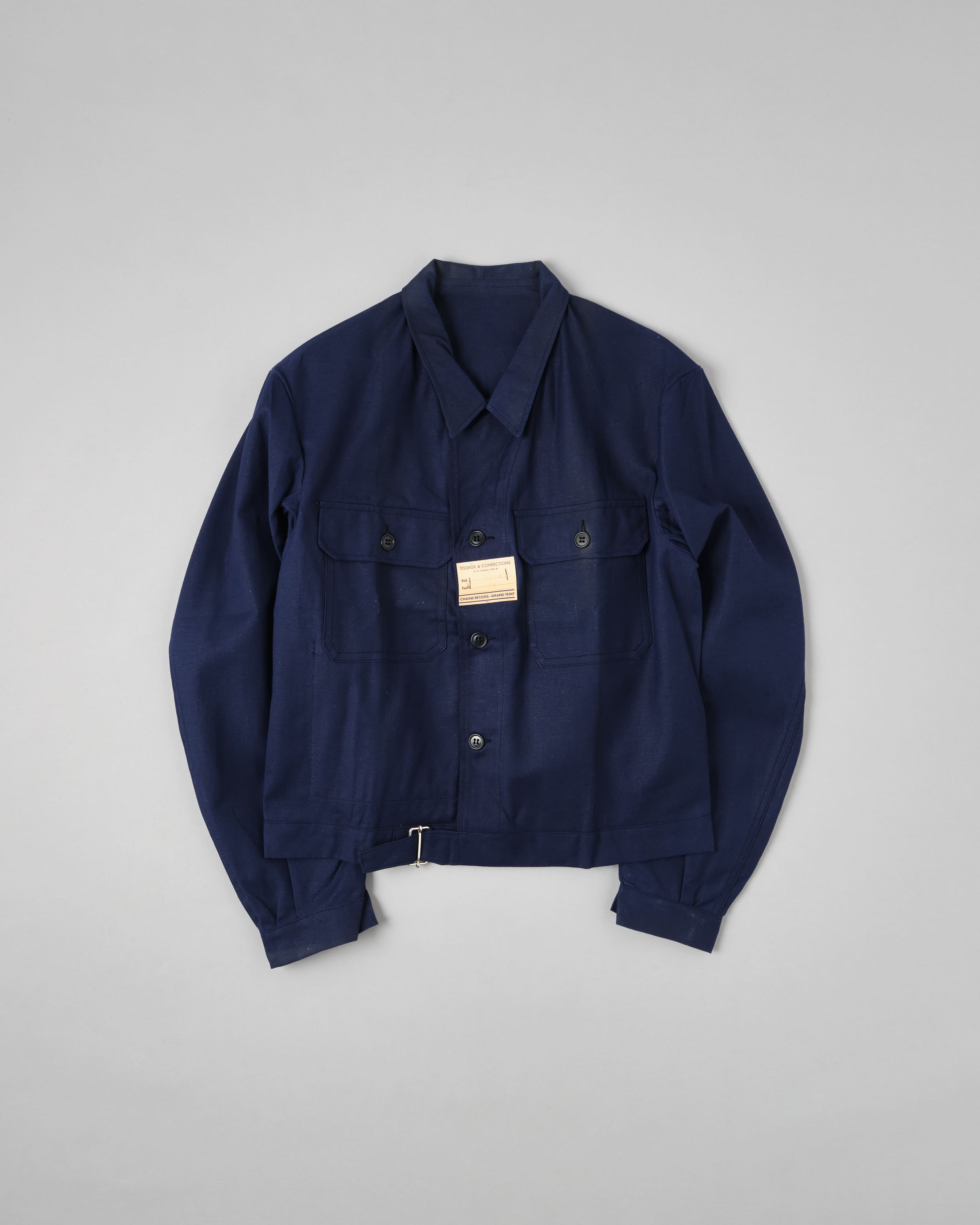 【~40’s】French Vintage Deep Blue Metis Cyclist Jacket Size.48 "Dead Stock"